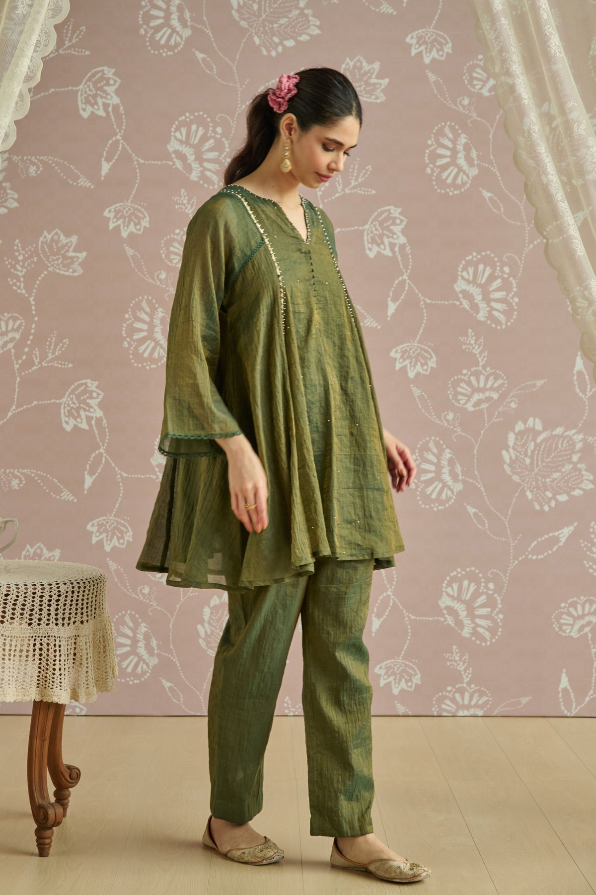 Teal Zaina Co-ord Set