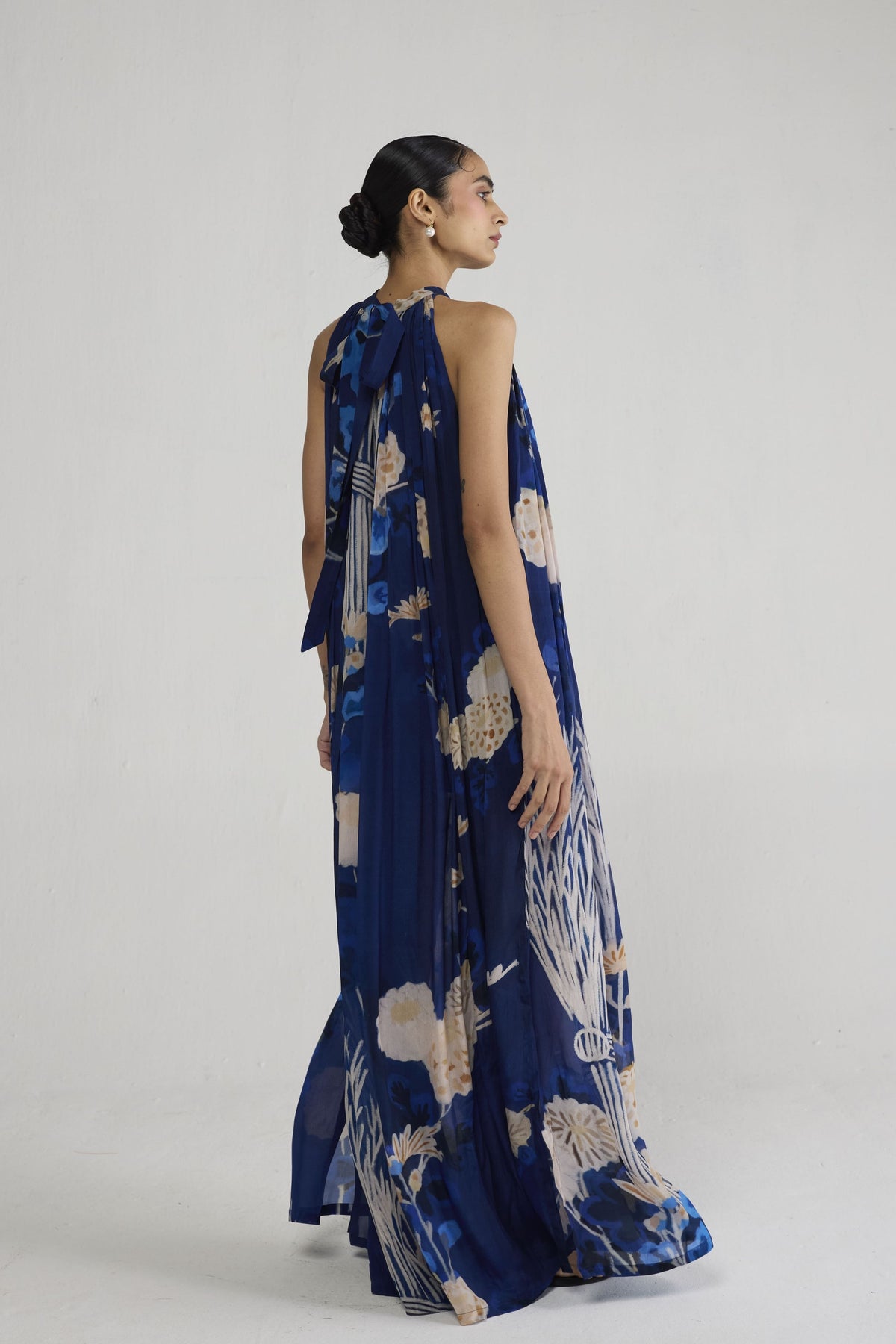 Ren Halterneck Crepe Dress
