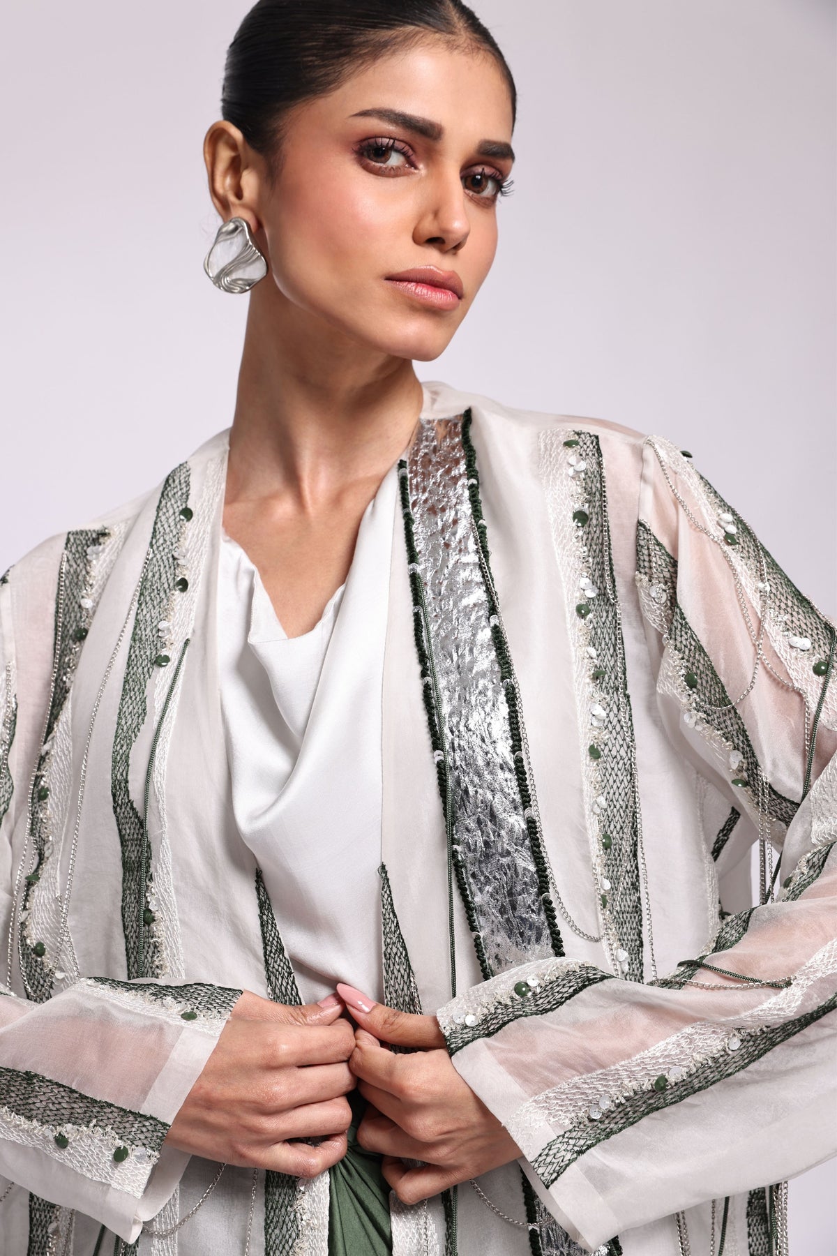 Tassel Cedar Dress Jacket Set