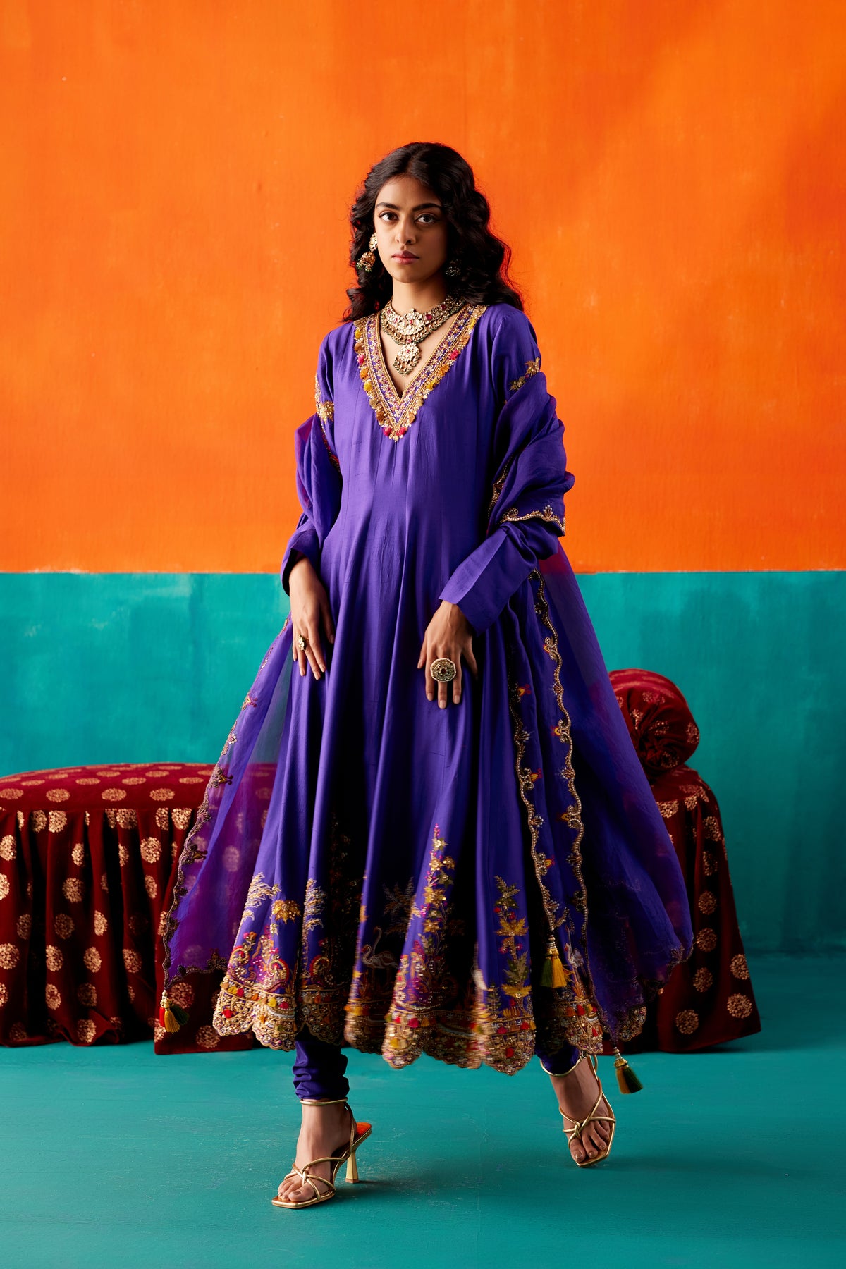 Purple Kurta Set
