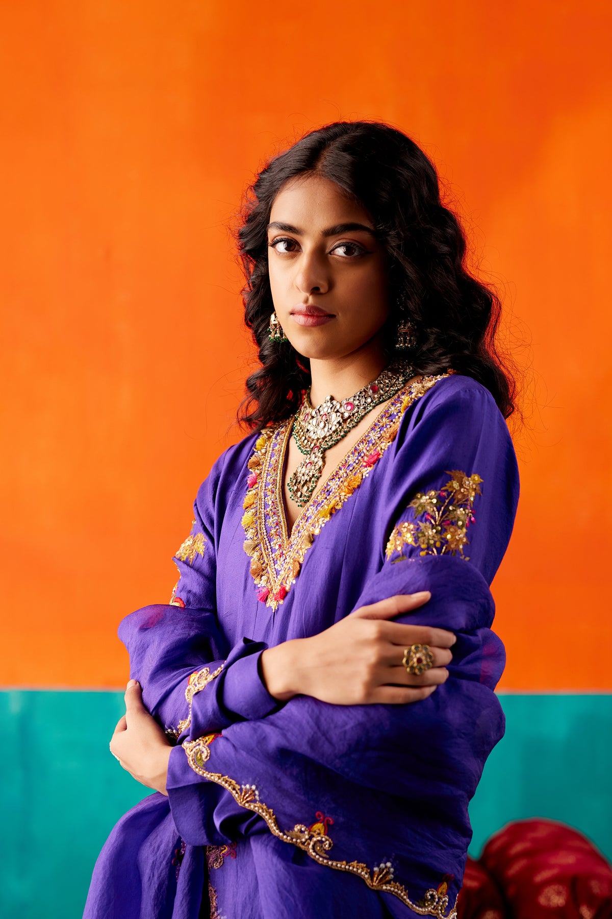 Purple Kurta Set