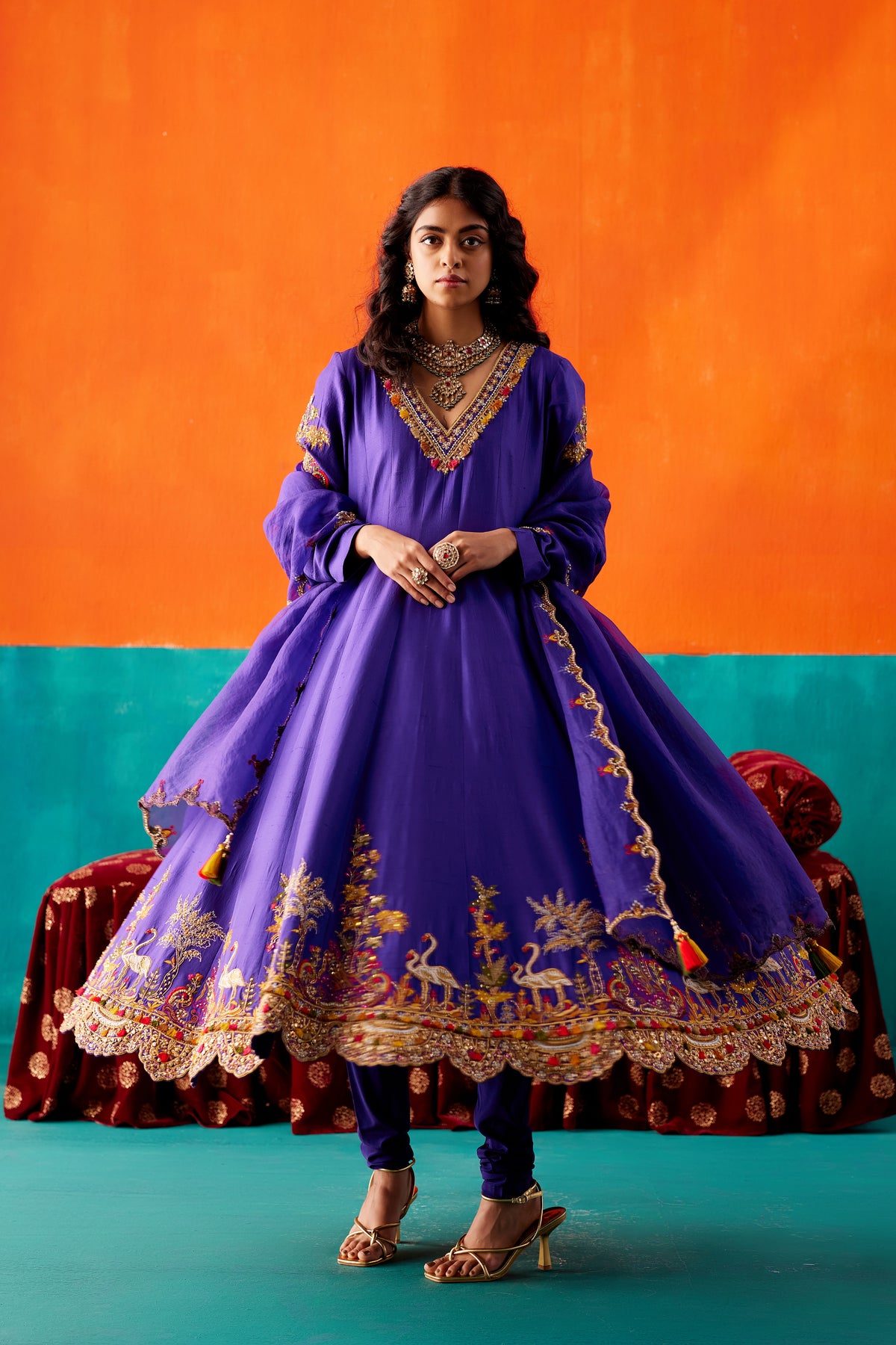 Purple Kurta Set