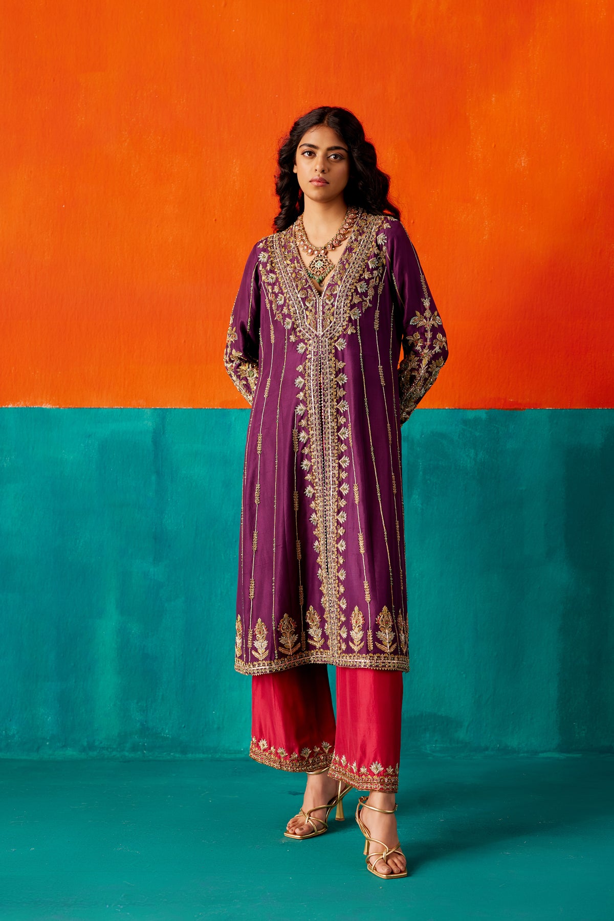 Deep Wine Kurta Set
