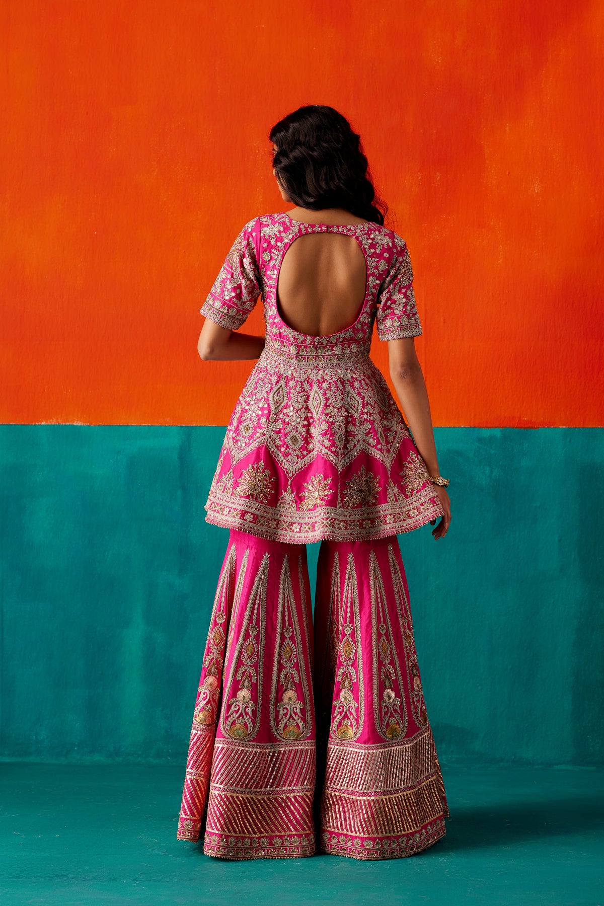 Fuschia Sharara Set