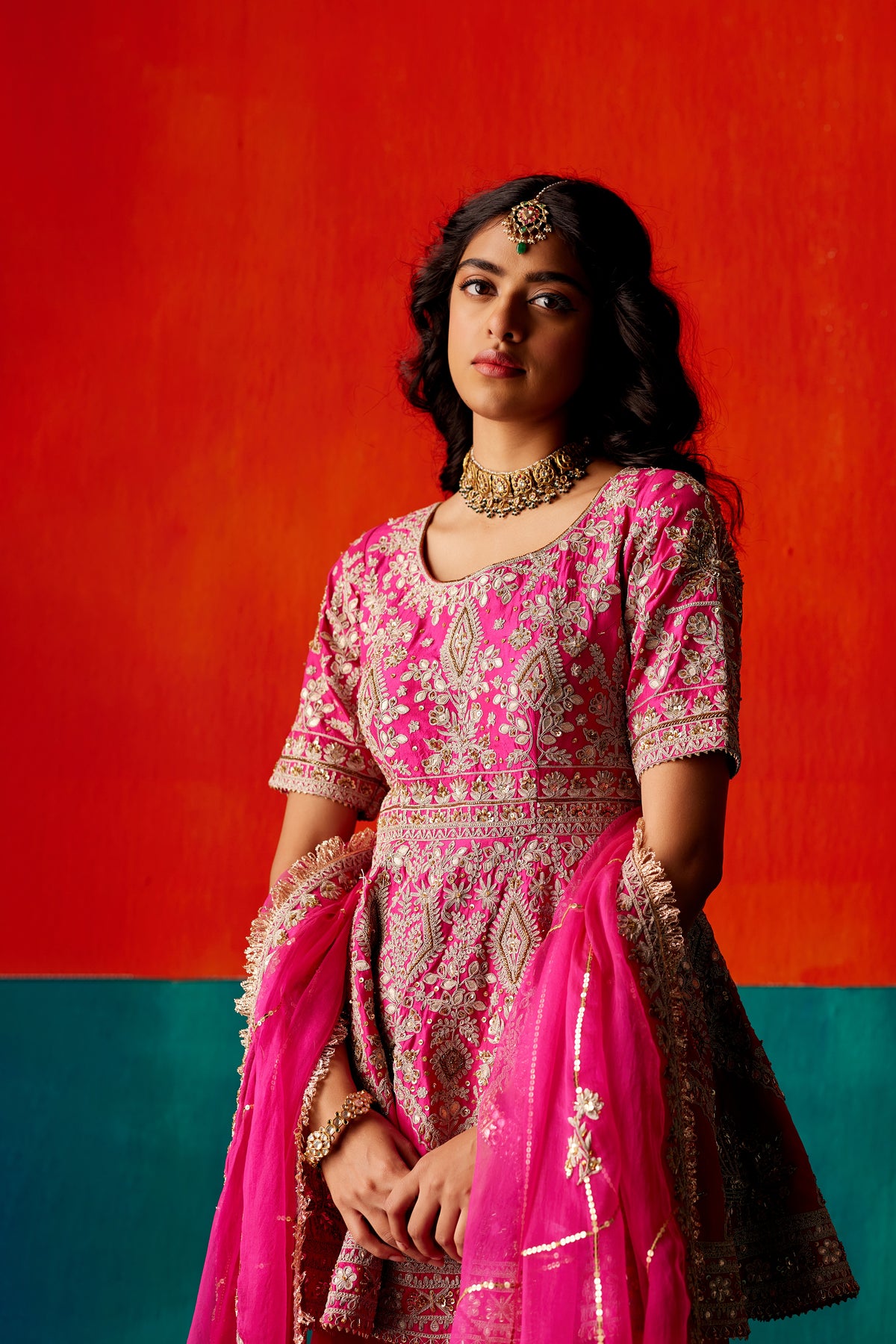 Fuschia Sharara Set