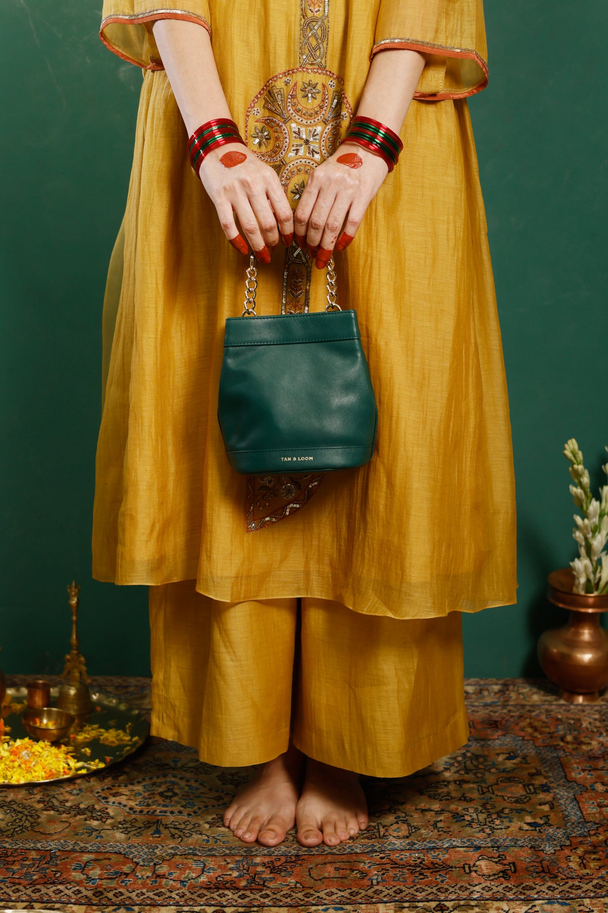 Forrest Green Rani Batua Bag