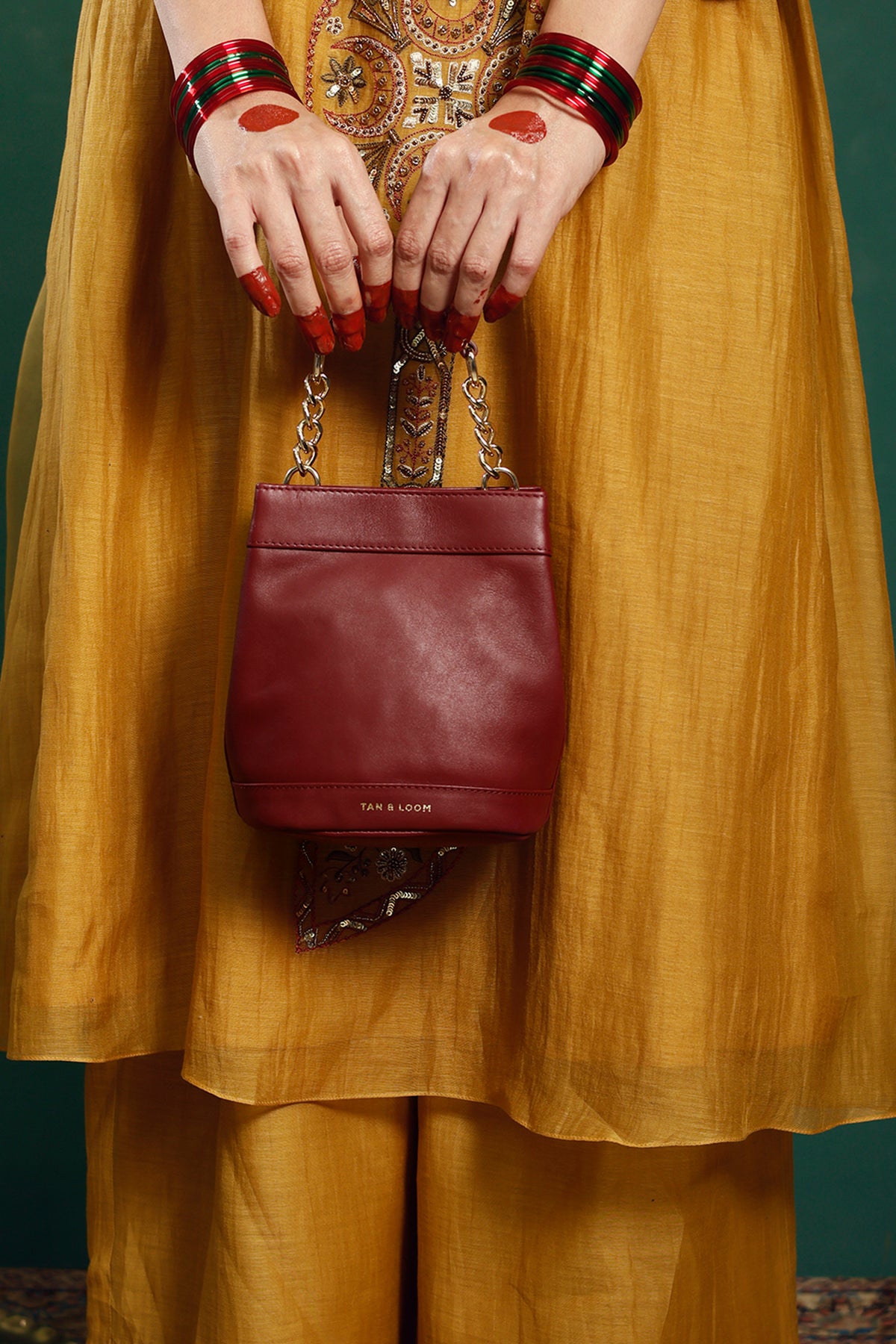 Divine Maroon Rani Batua Bag