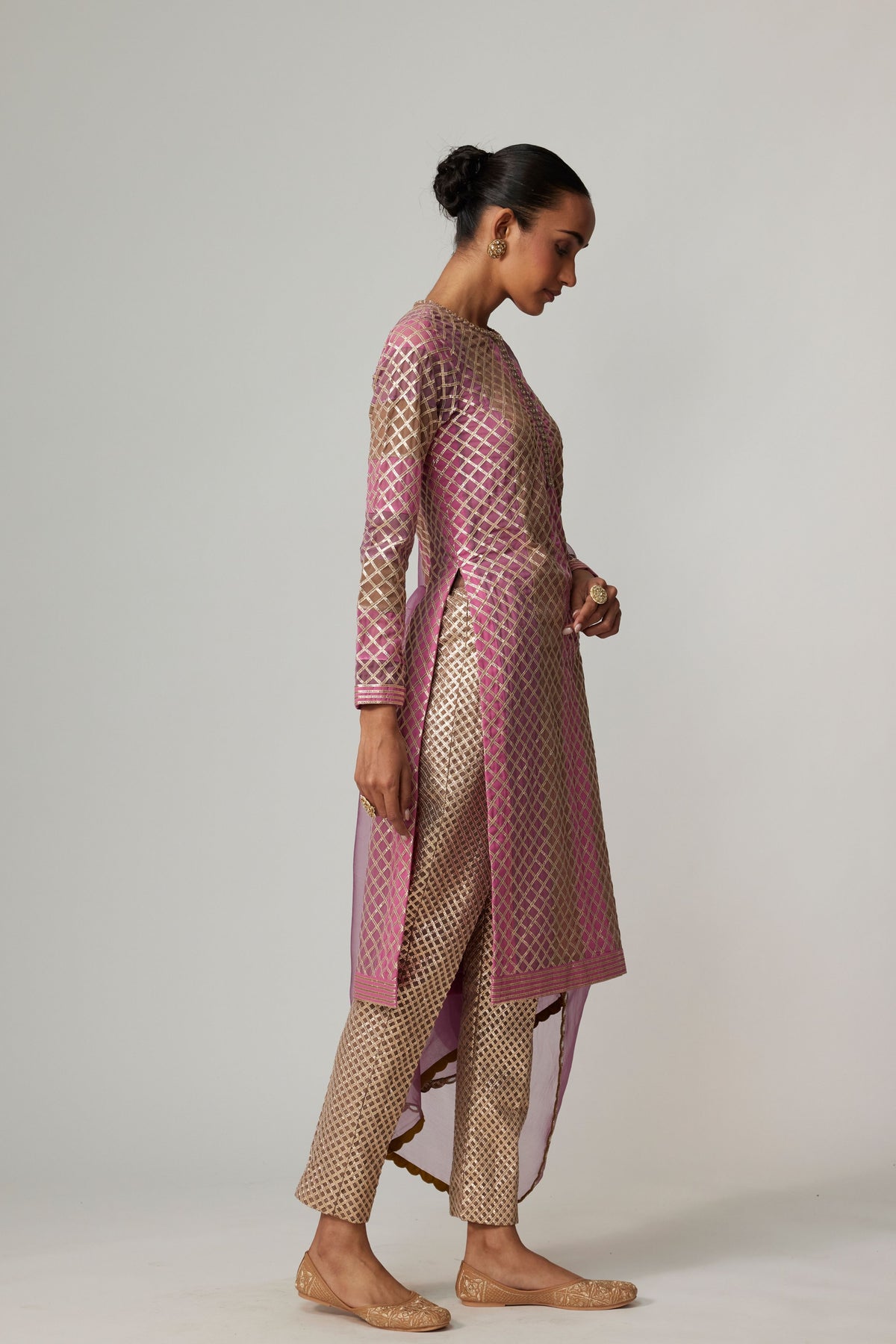 Mud Mauve Multicolor Kurta Set