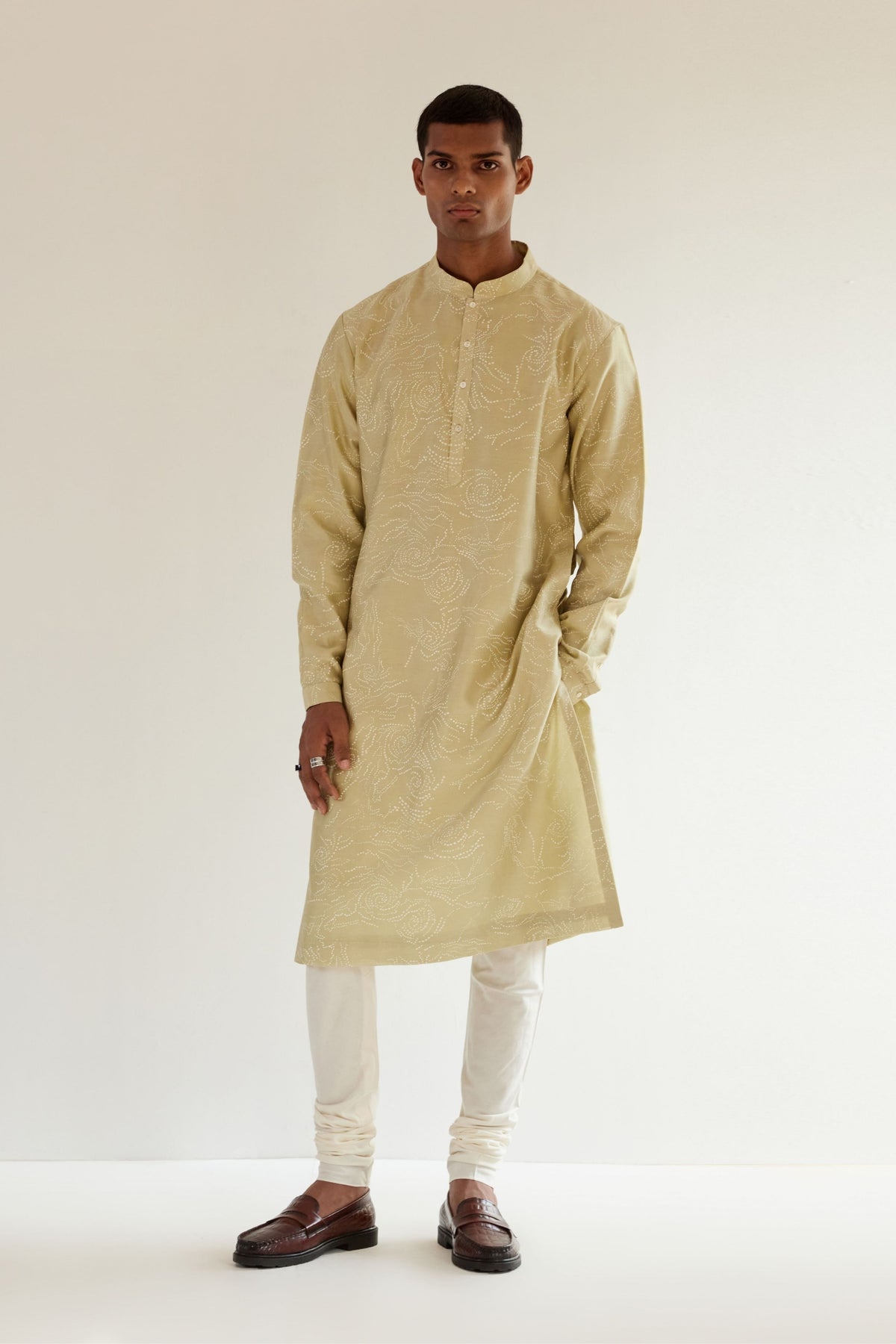Black Hole Print Pastel Kurta Set