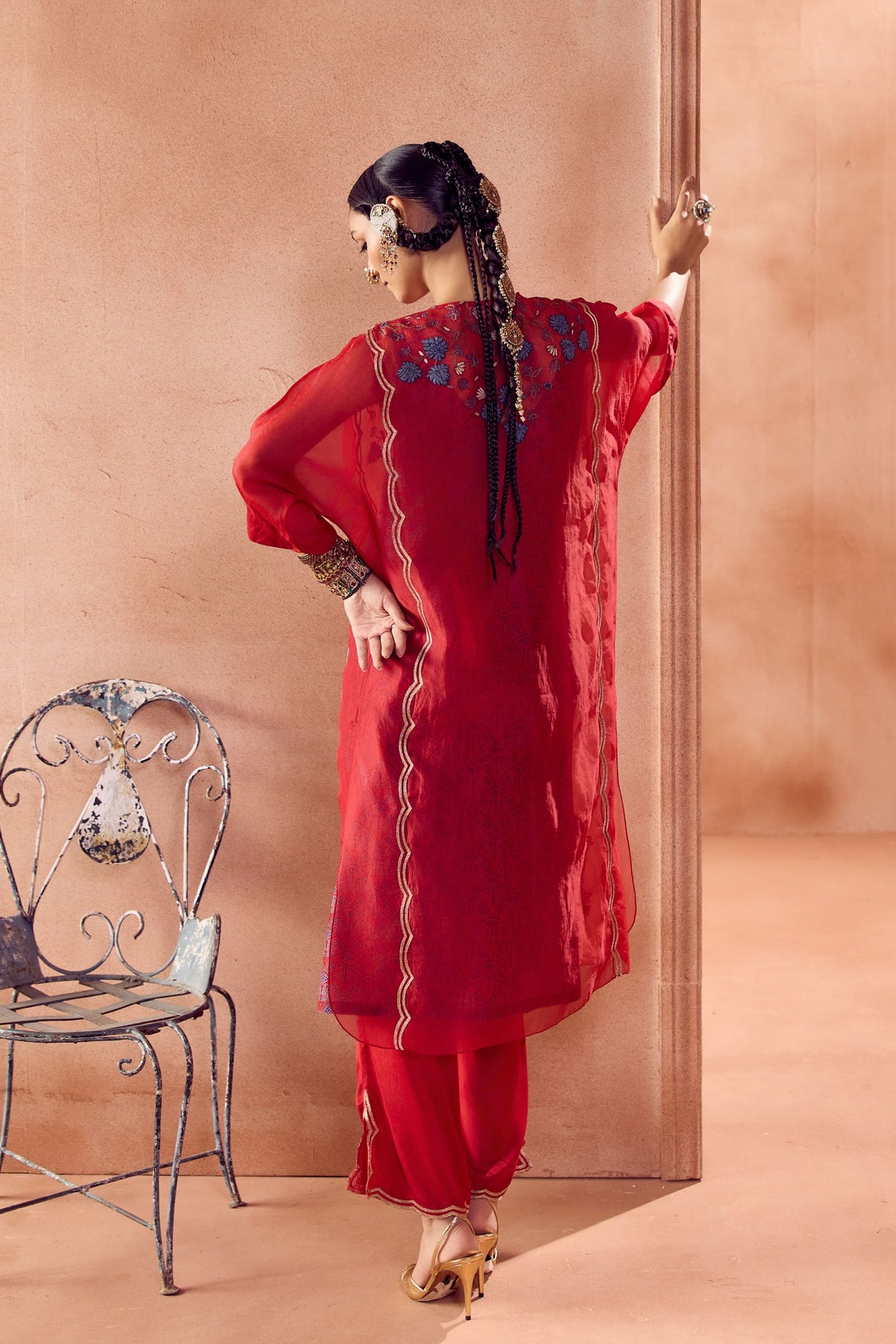 Maroon Kaftan Set
