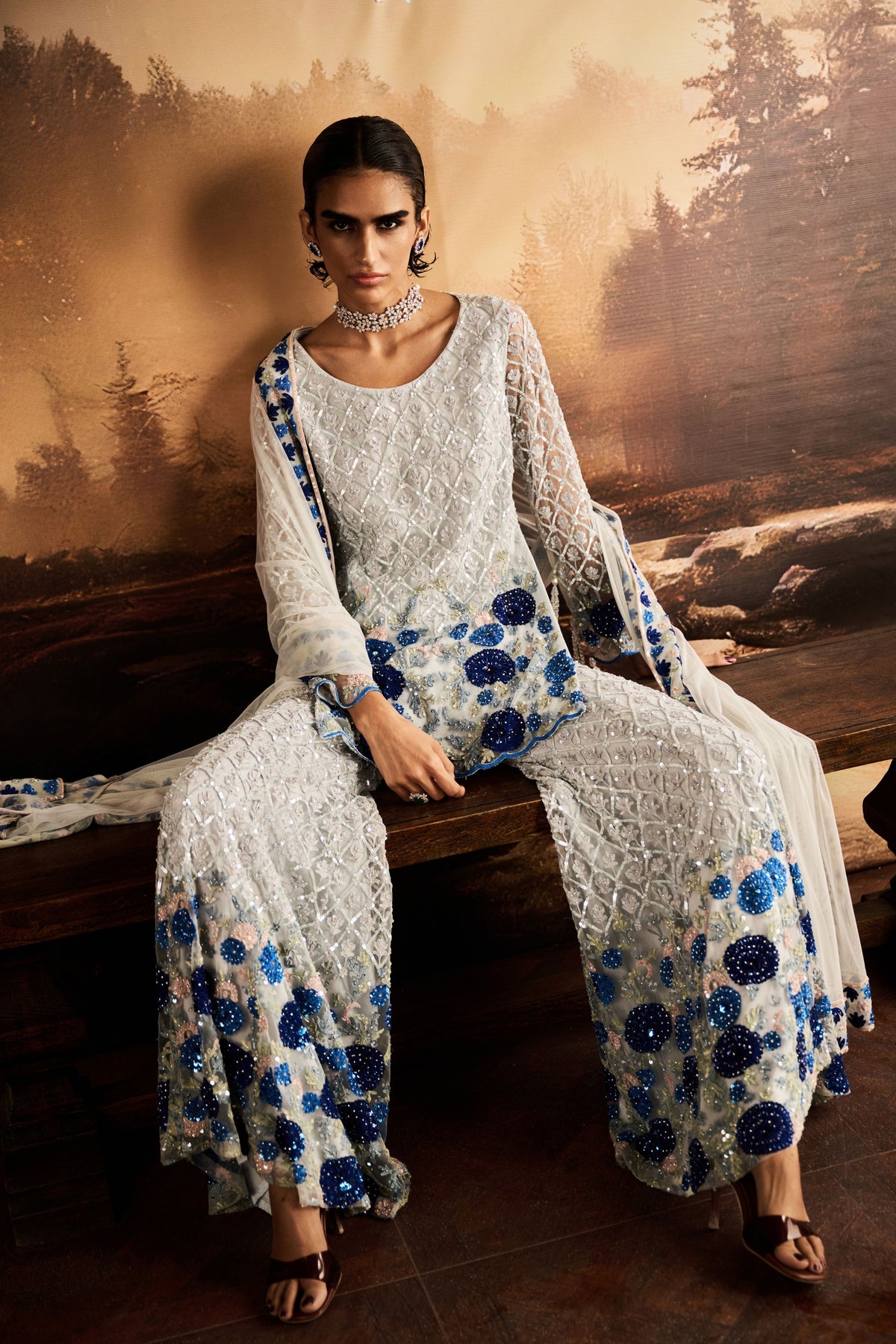 Ocean Sharara Set