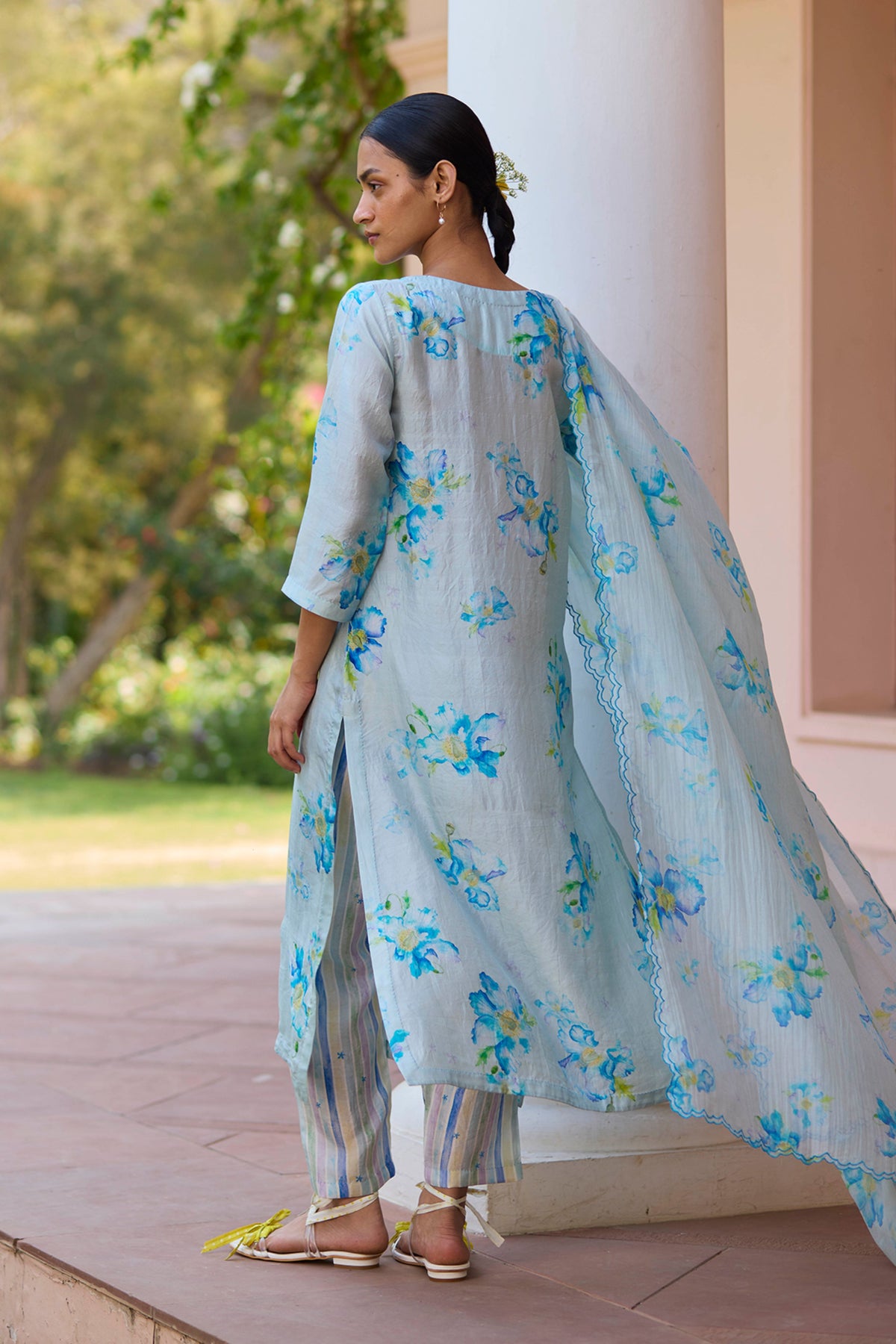 Dawn Poppy Blue Kurta Set