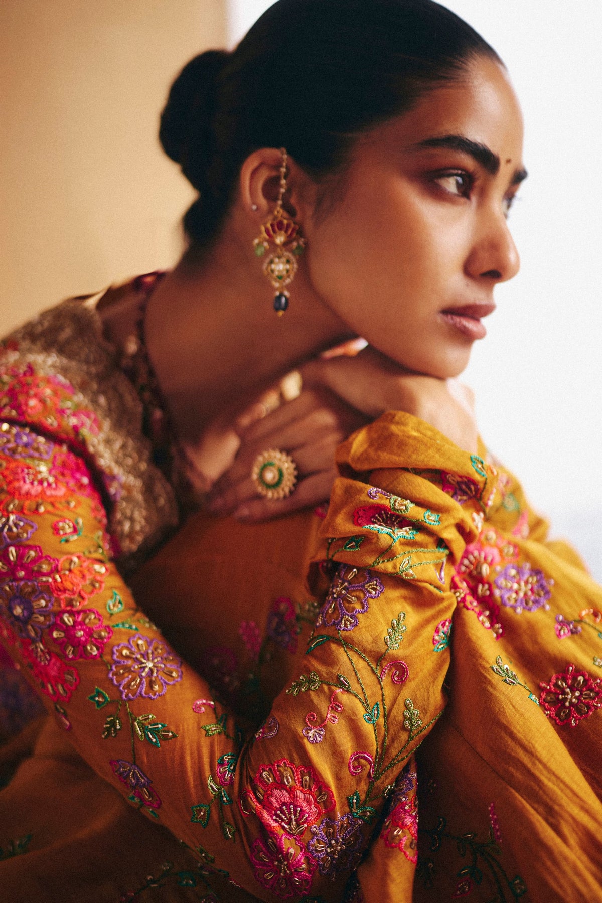 Valli Yellow Anarkali Set