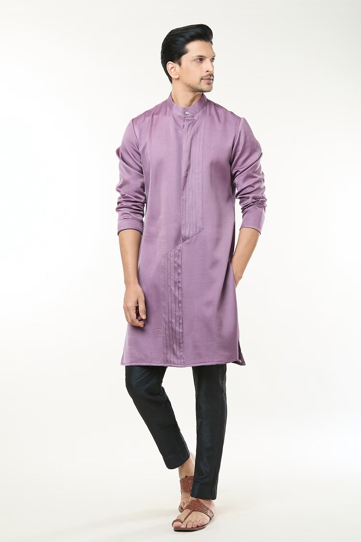Lavender Pintuck Kurta Set