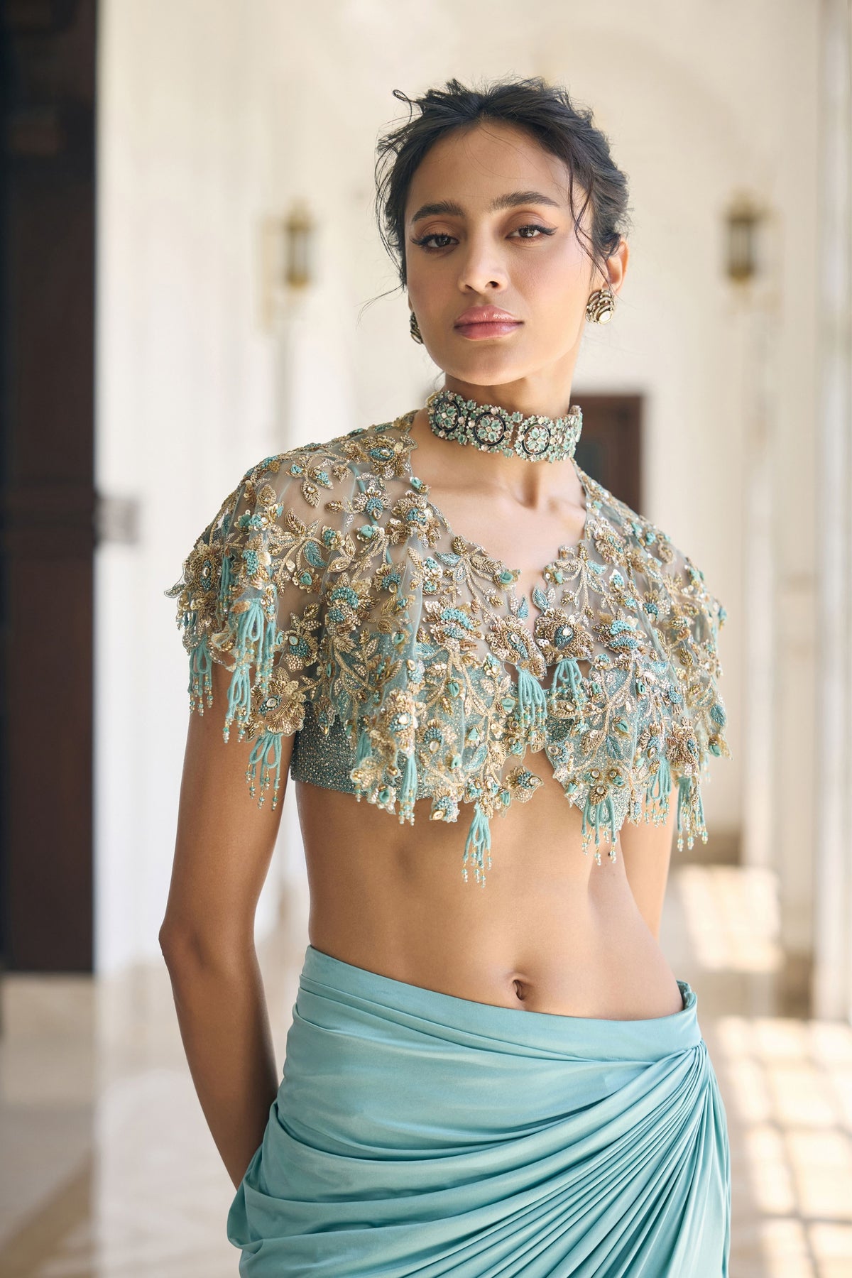 Swasan Cape Skirt Set