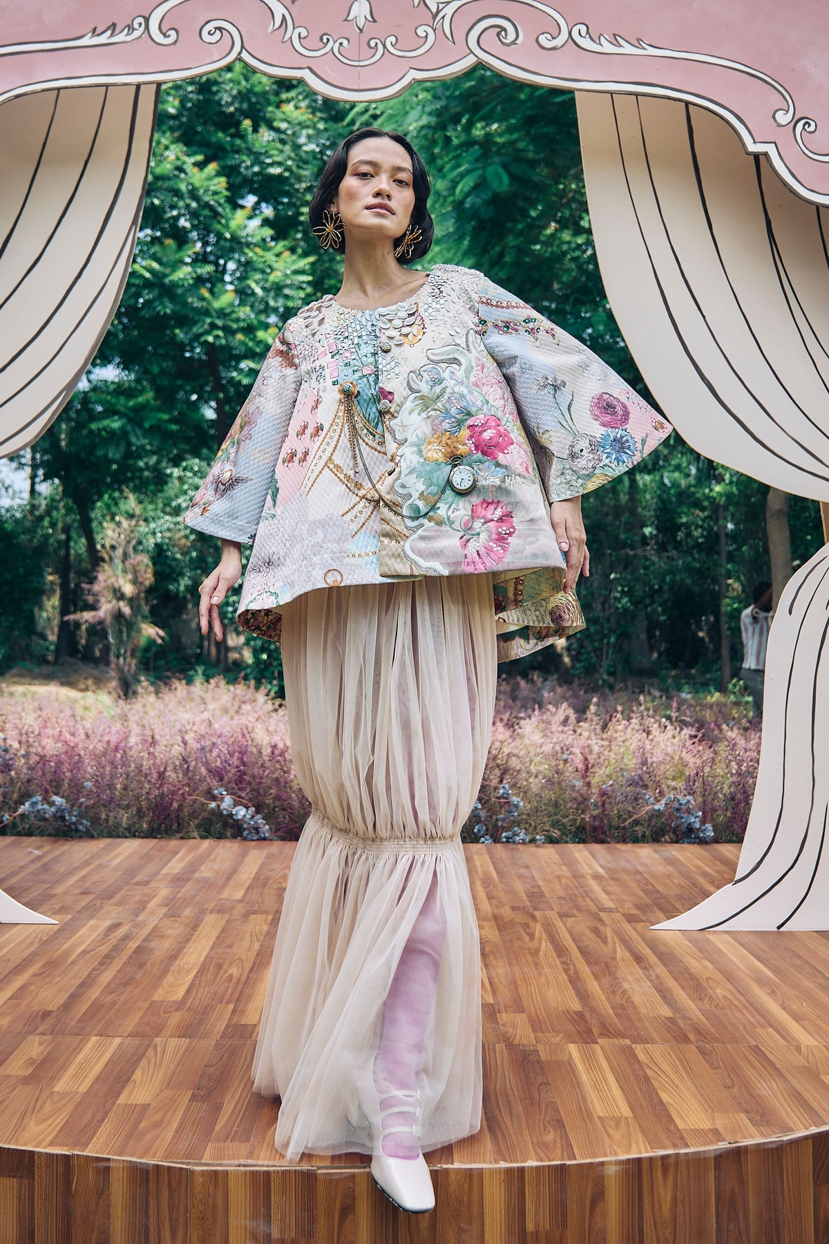 Articulate Gathered Tulle Skirt