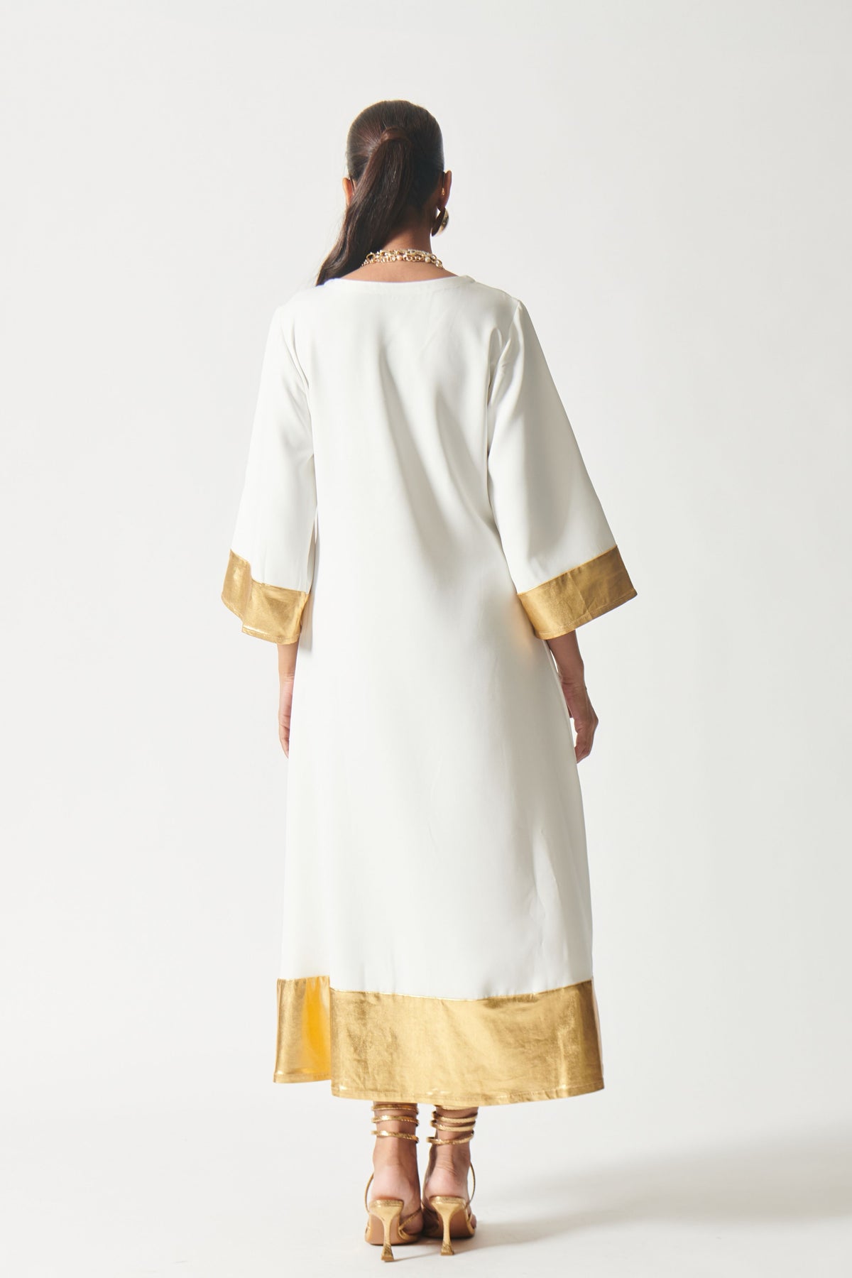 Golden Luxe Tiered Dress
