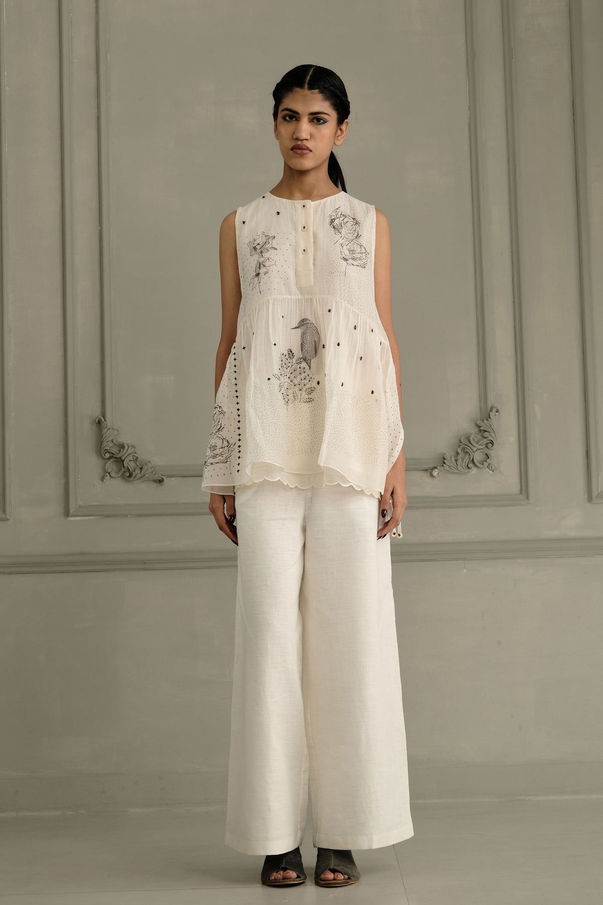 Ivory Classic Chanderi Co-ord Set