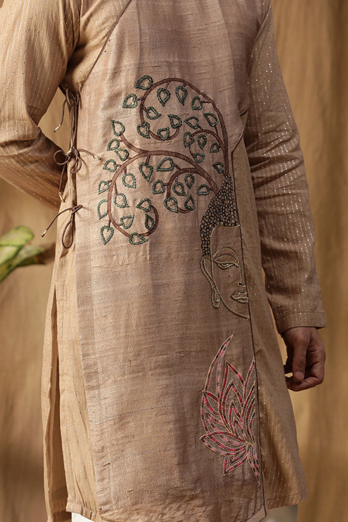 Buddha Embroidered Kurta Set