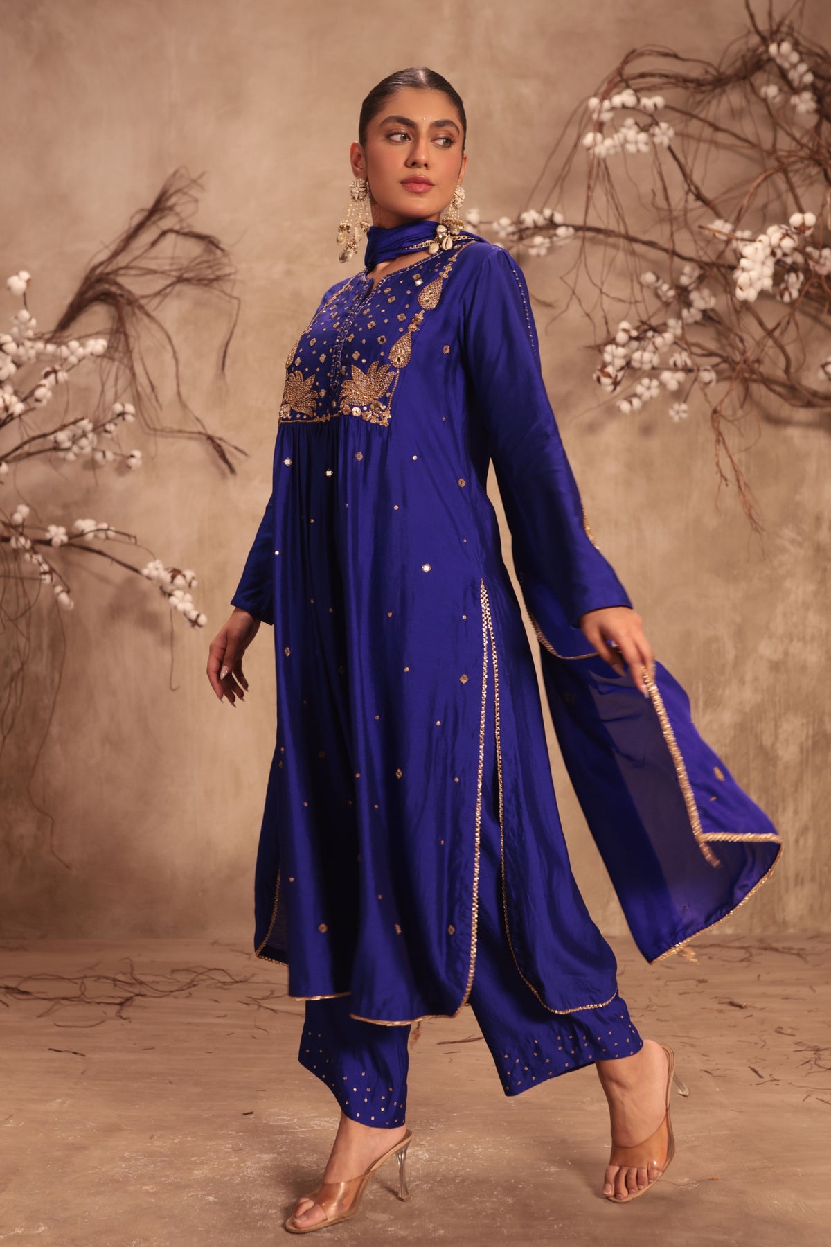 Indigo Frockstyle Kurta Set