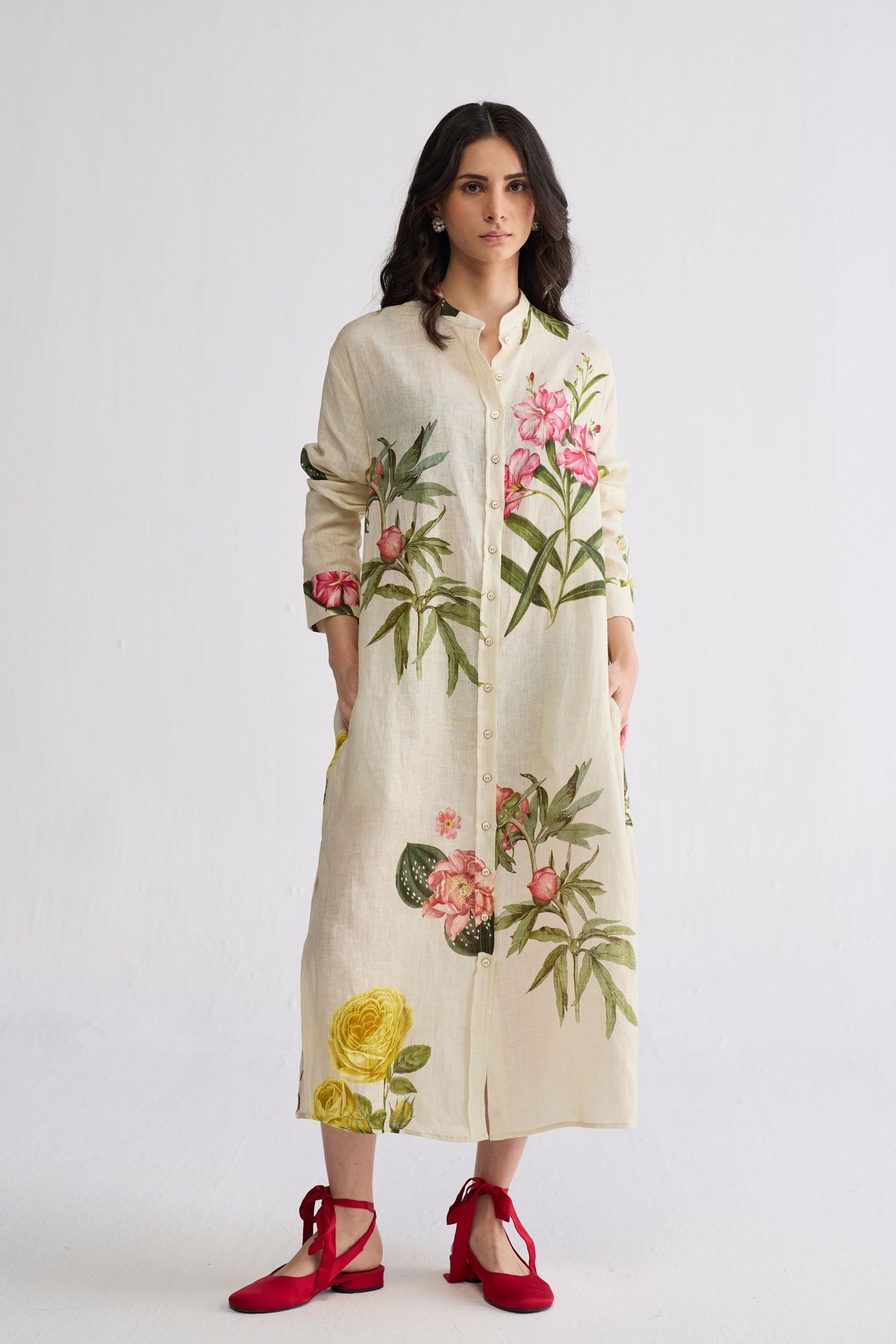 Primavera Linen Shirt Dress