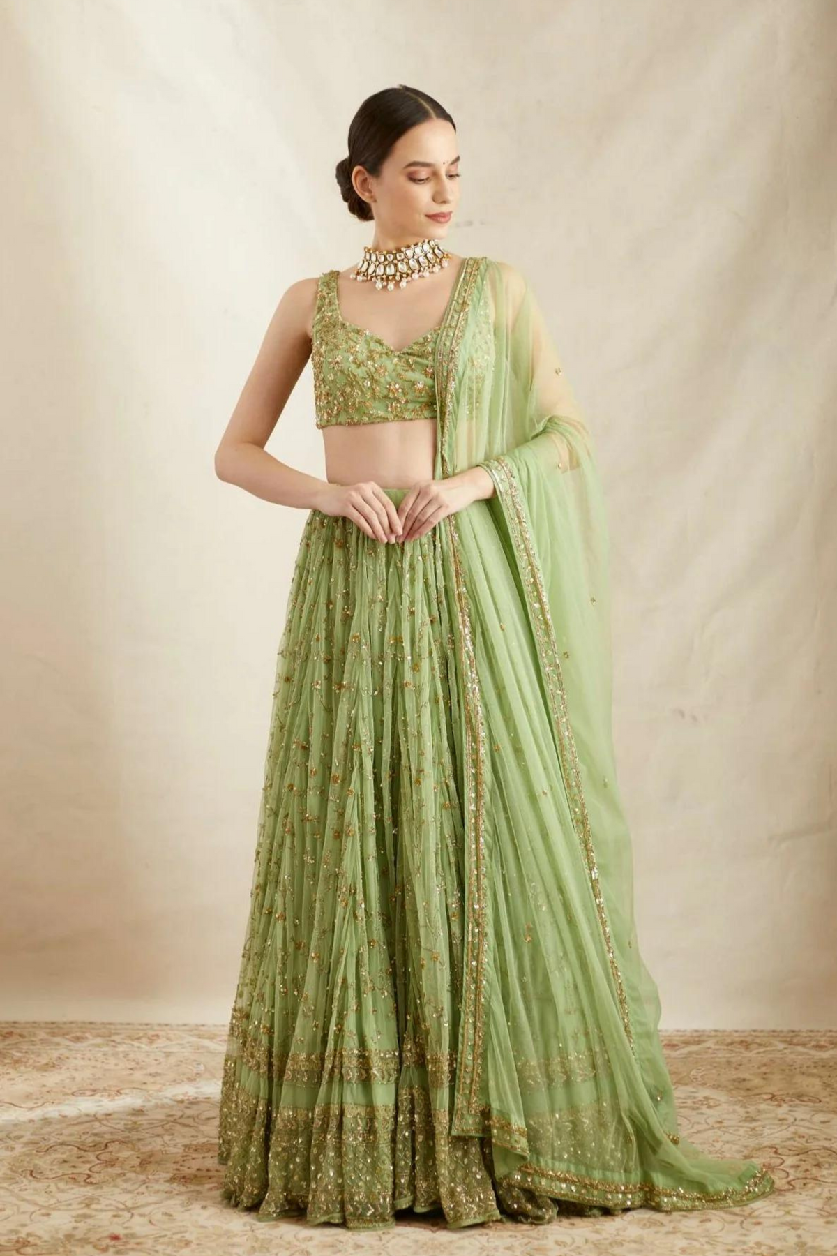 Mint Green Heavy Lehenga Set