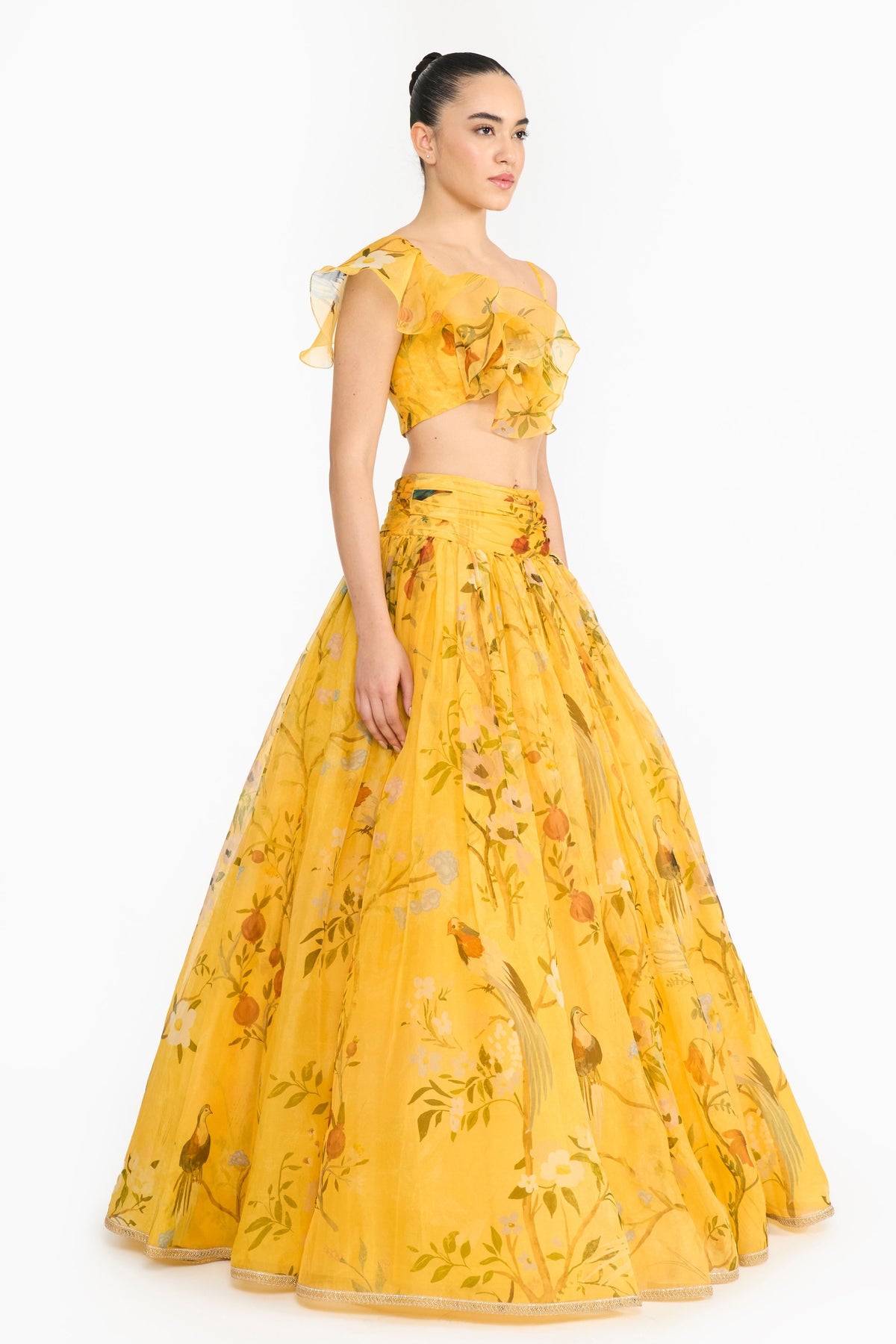 Yellow Chinoiserie Lehenga Set