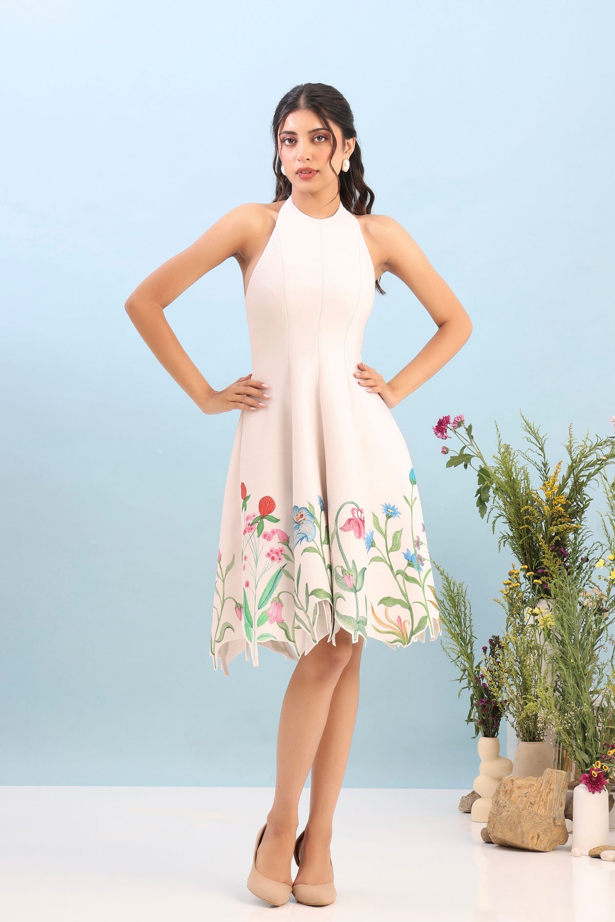 Short Floral Printed Dress