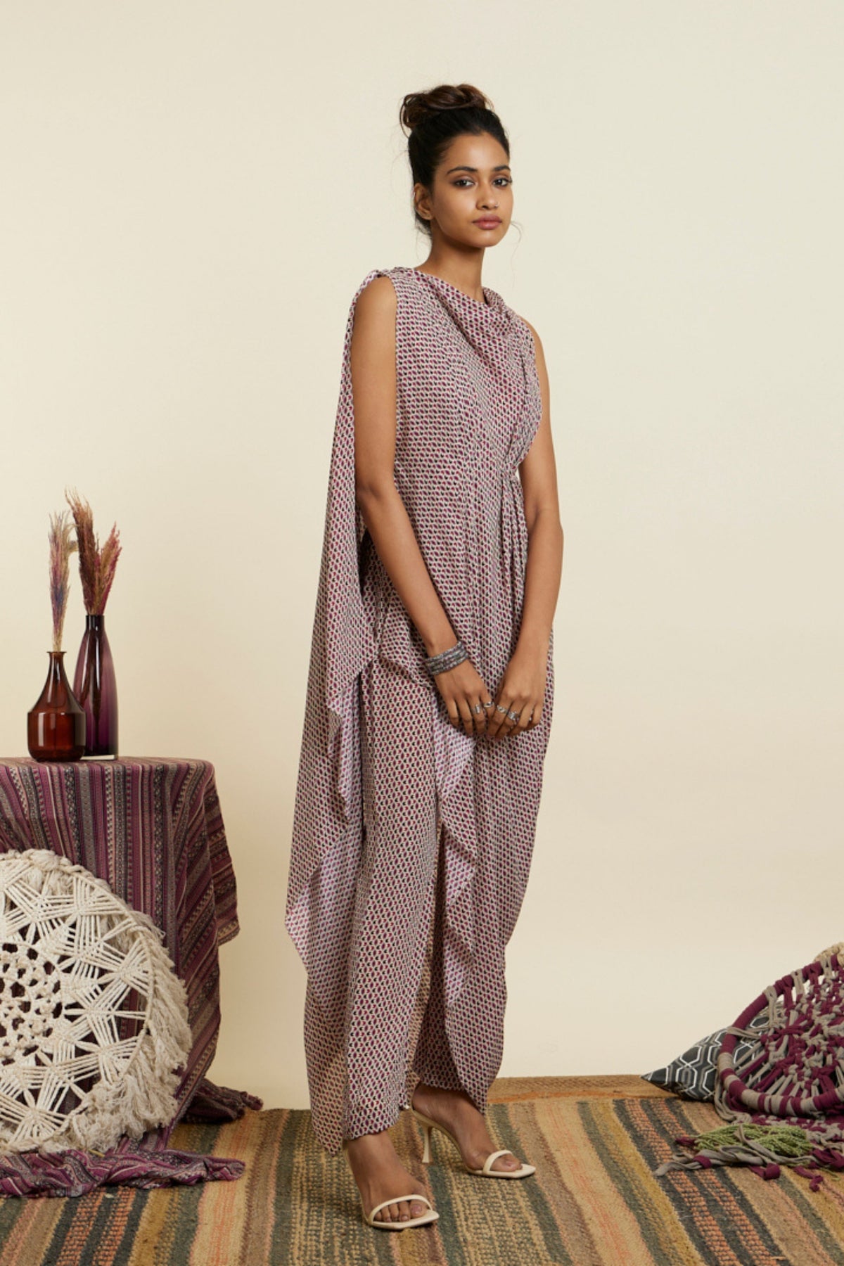 Merlot Geo Print Co-ord Set