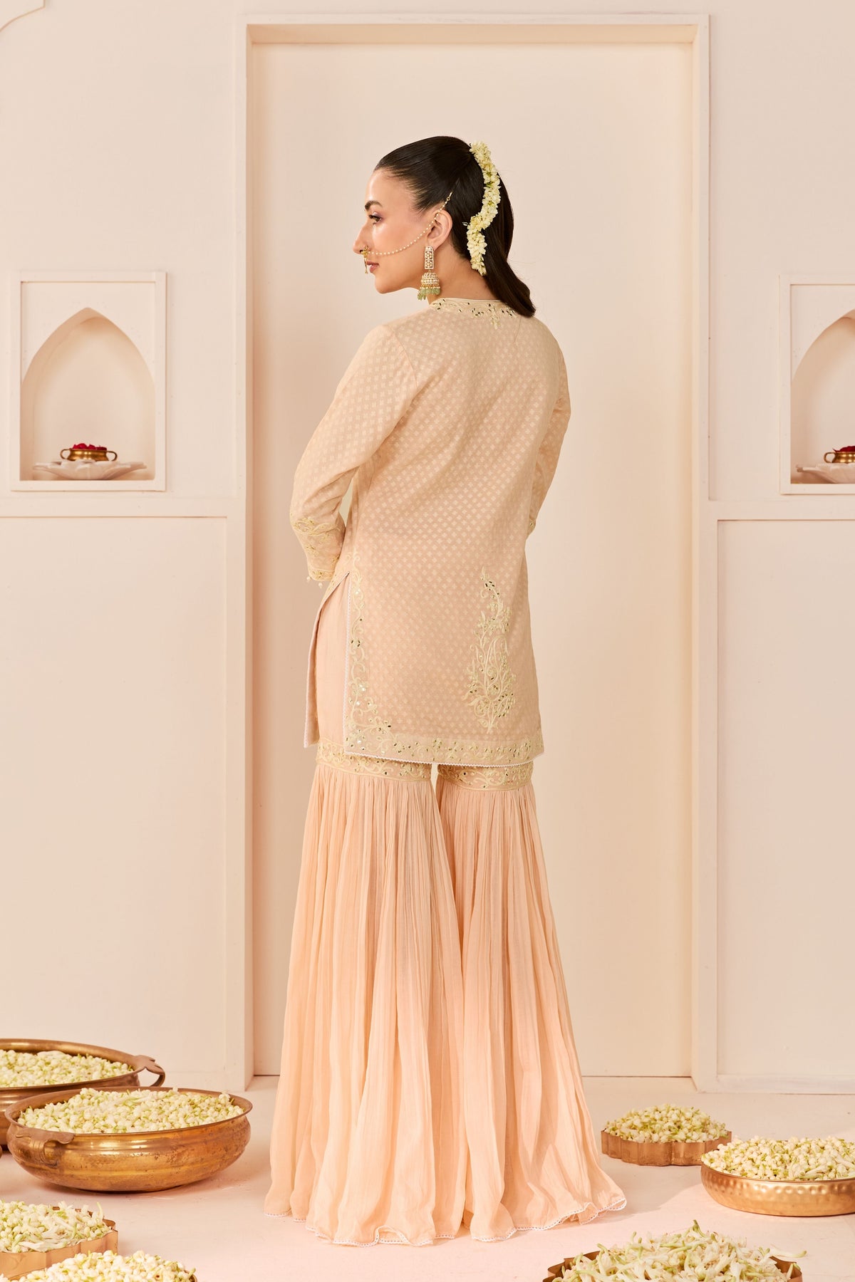 Yasmeen Carnation Pink Sharara Set