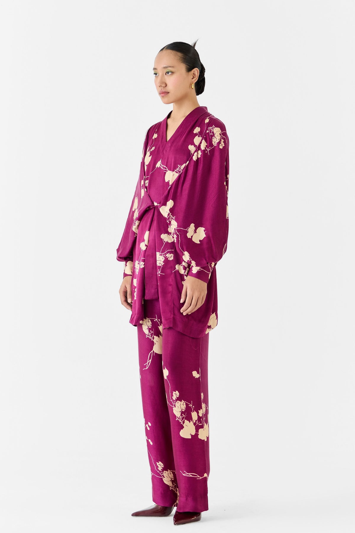 Plum Kimono Set