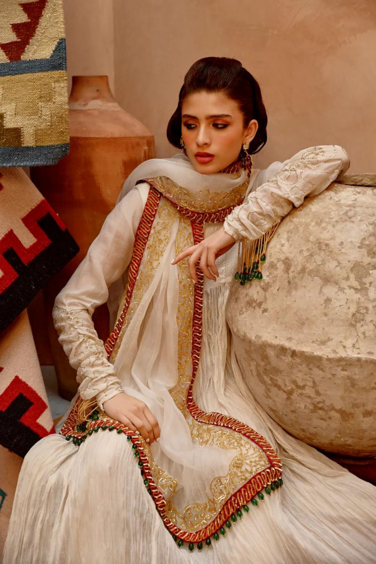 Crushed Anarkali Set