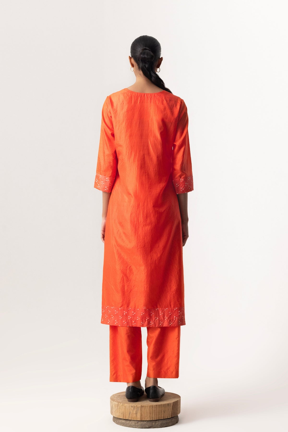 Orange Circle Kurta Set