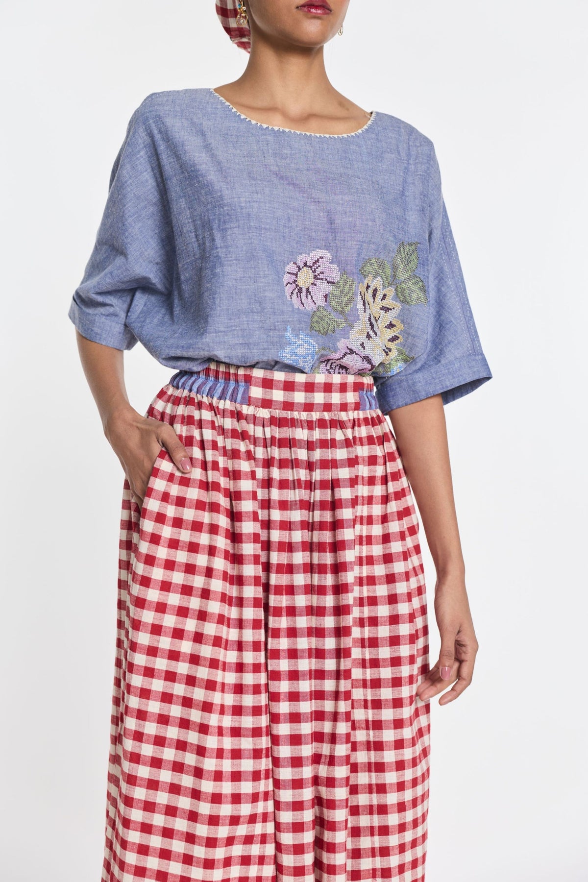 Pearl Embroidered Top