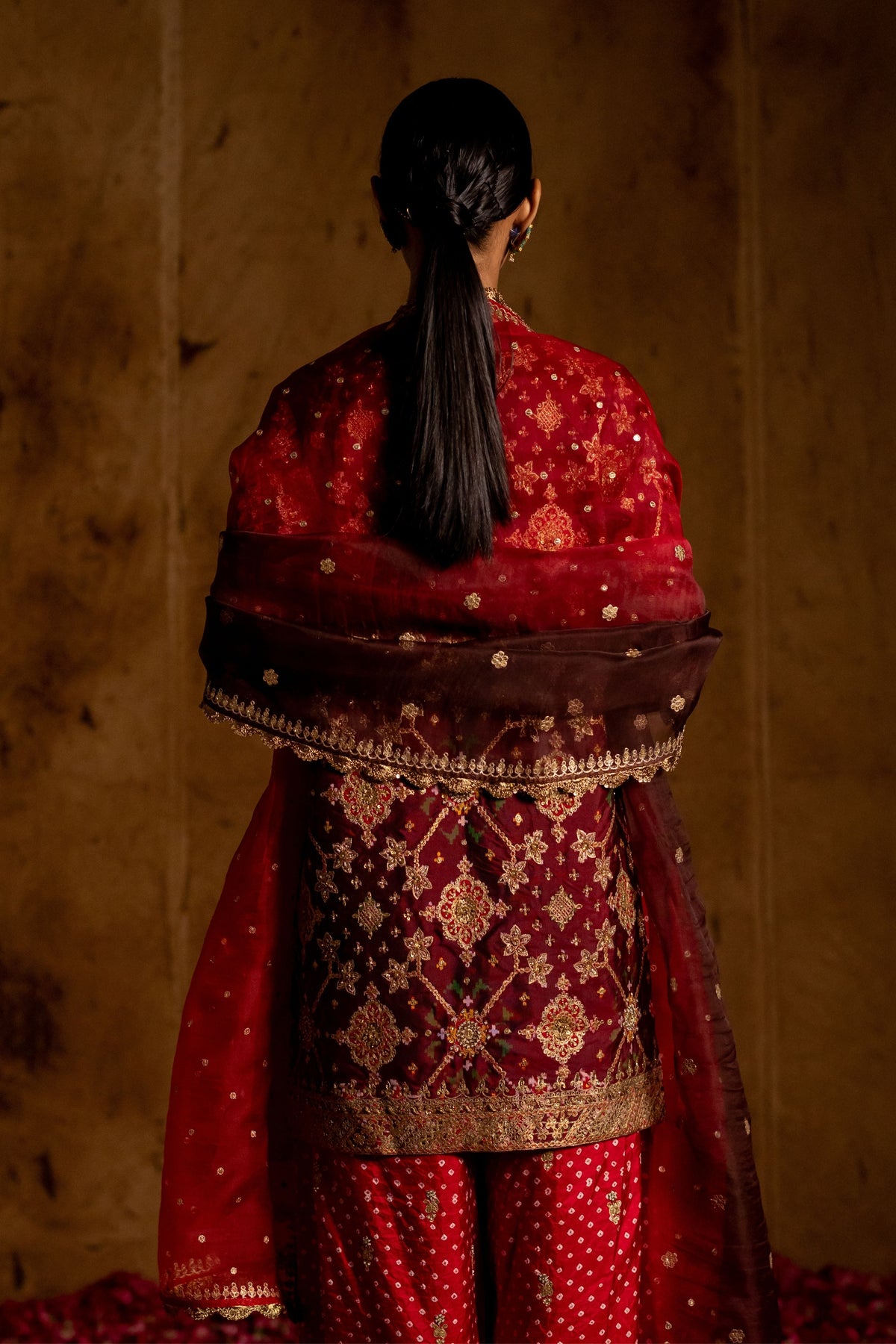 Sunita Patola Bandhani Set