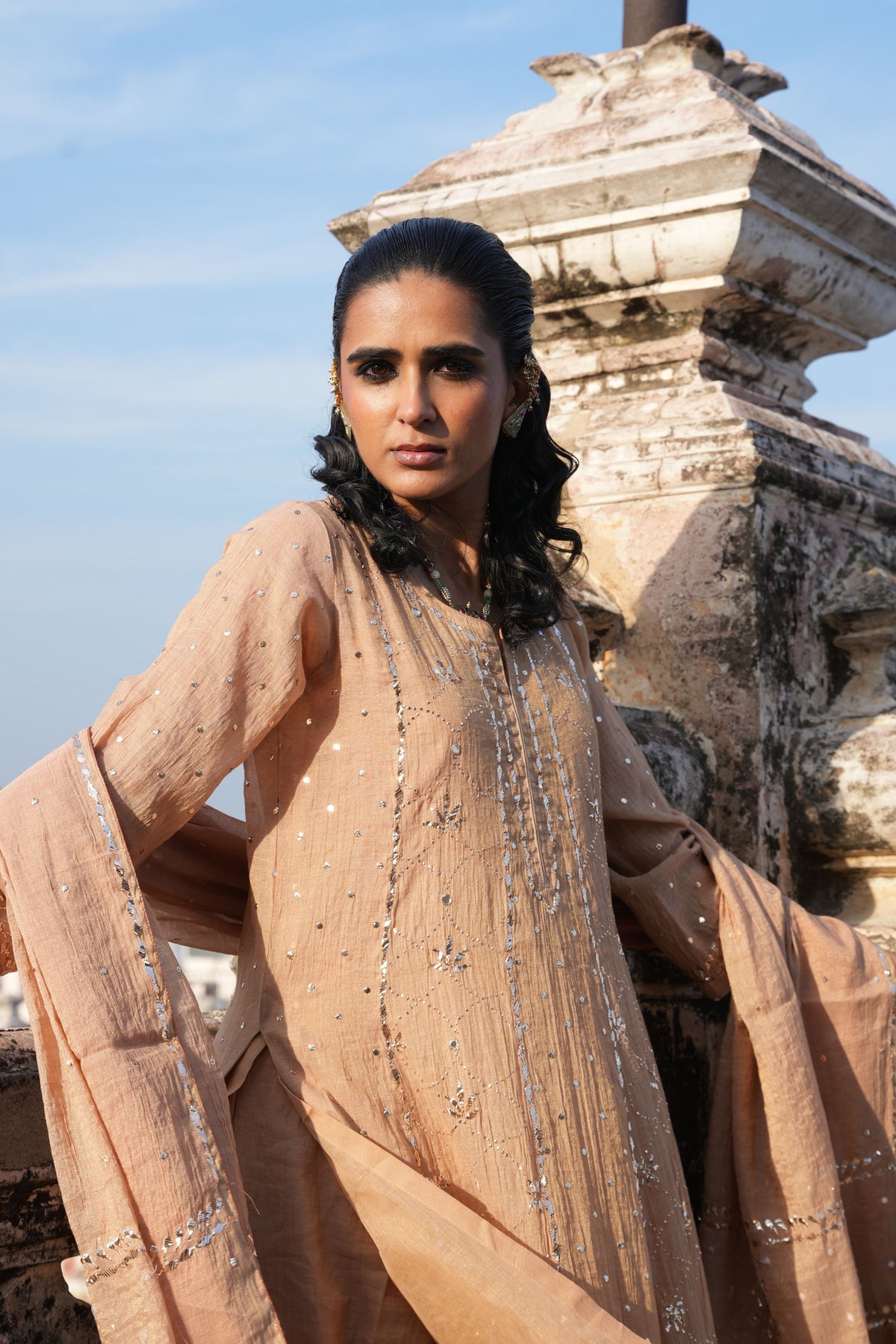 Nude Blush Kalidar Set