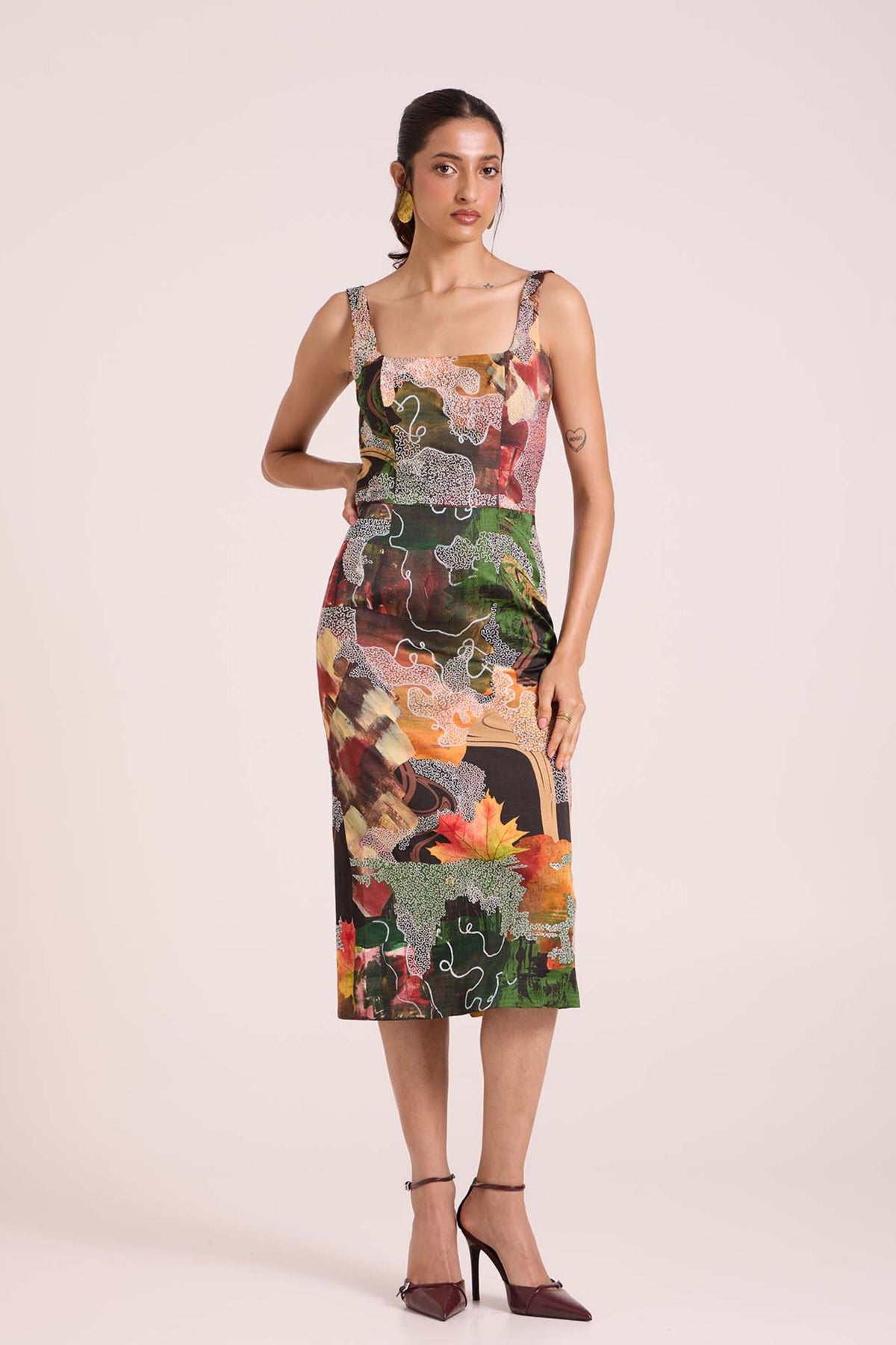 Demeter Embroidered Midi Dress