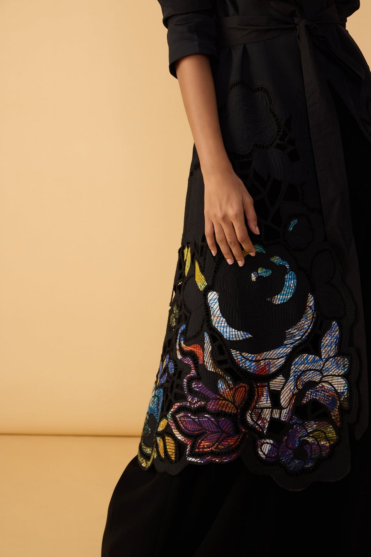 Solid Black Saylor Palazzo