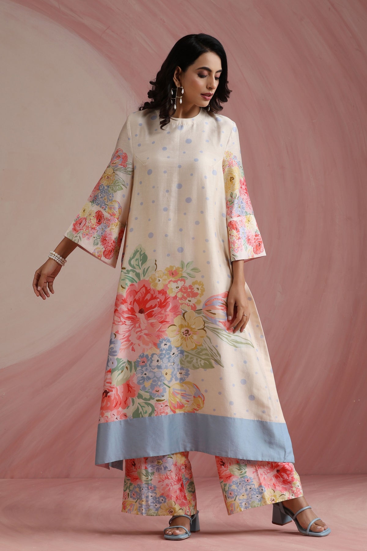 Ivory Mahal Chanderi Kurta Set