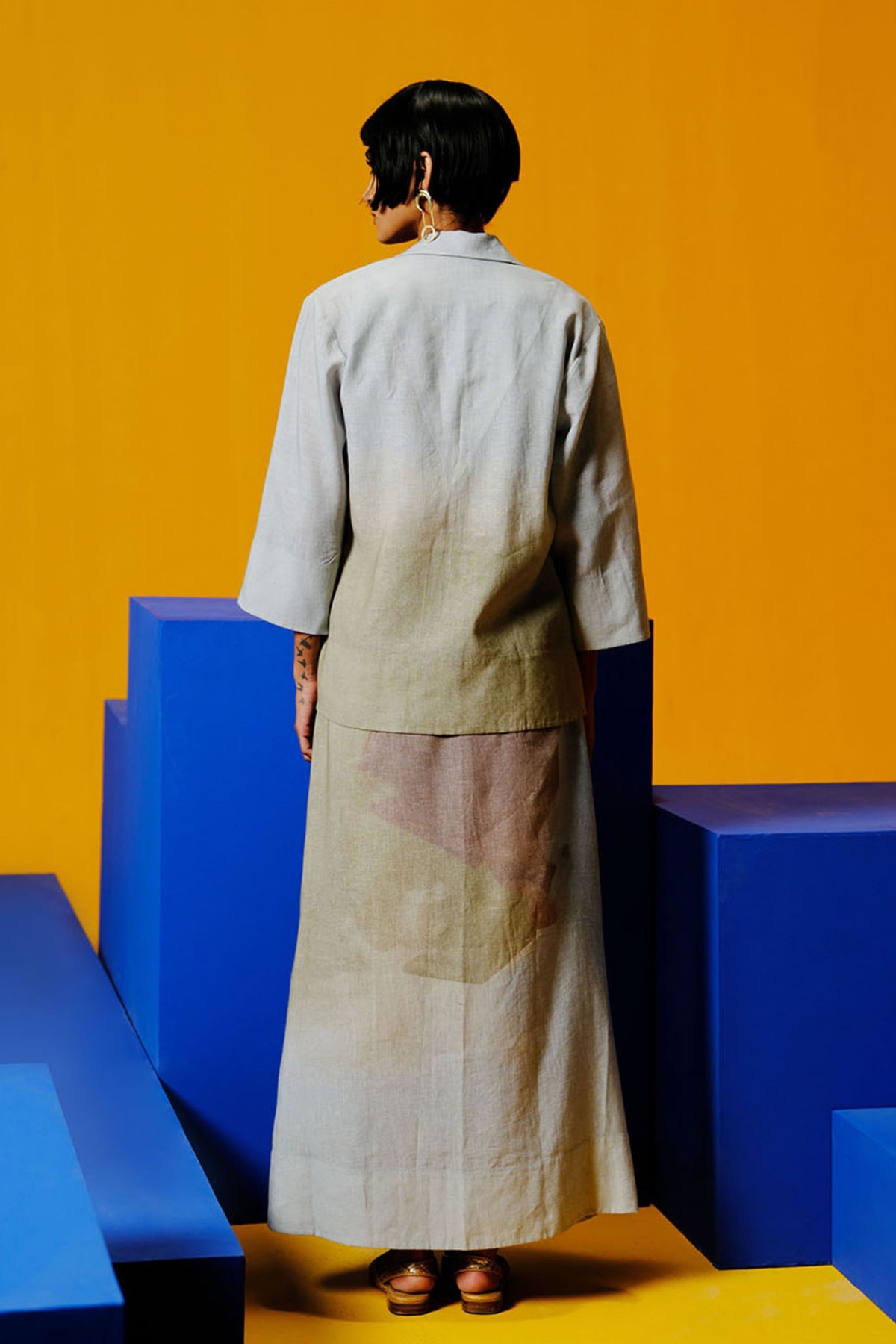 Diffuse Blue and Green Skirt