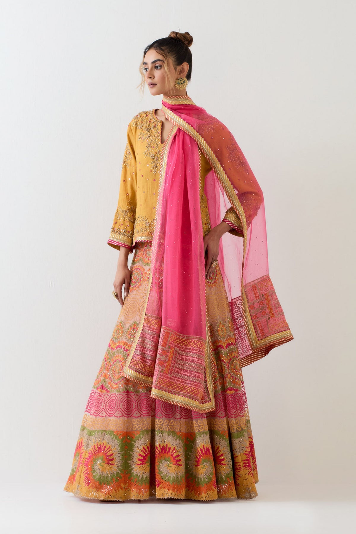 Mustard Lehenga Set