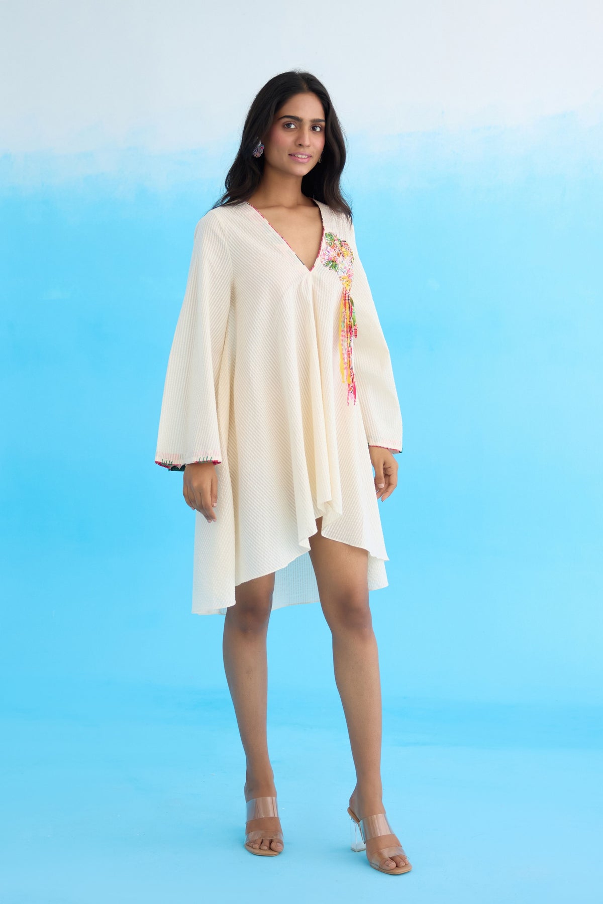 Cream Hi-low A-line Dress