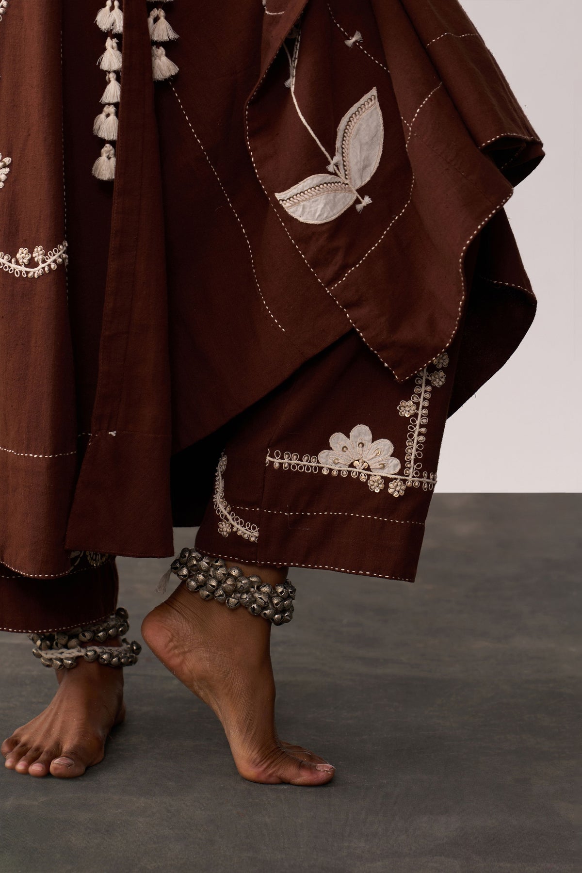 Hazrat Brown Anarkali Set