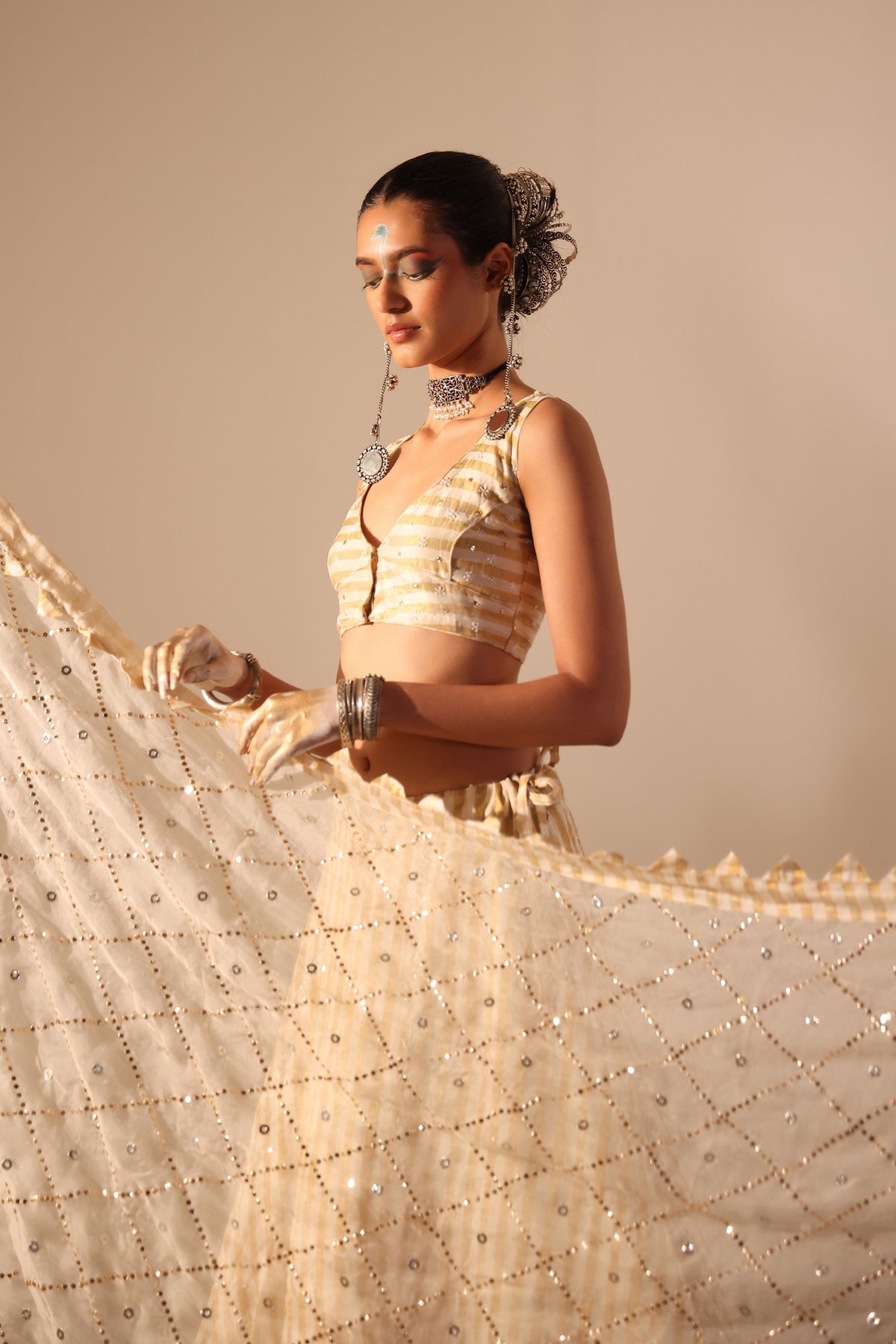 Gold Lehenga Set