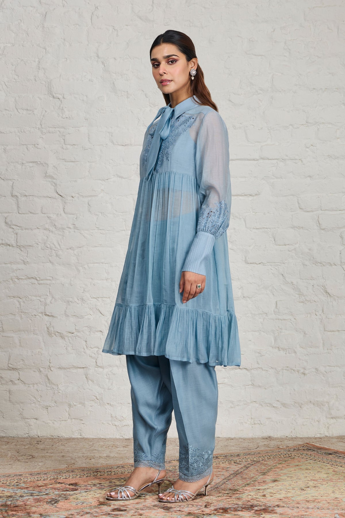 Cora Blue Tunic Set