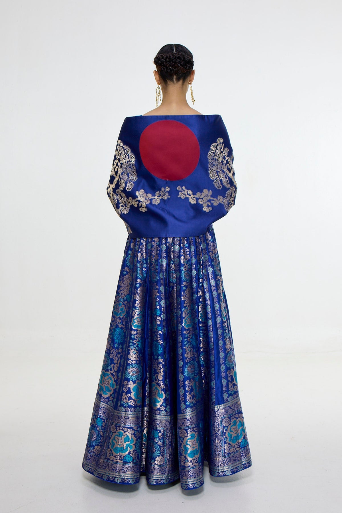 Handwoven Royal Blue Silk  Shawl