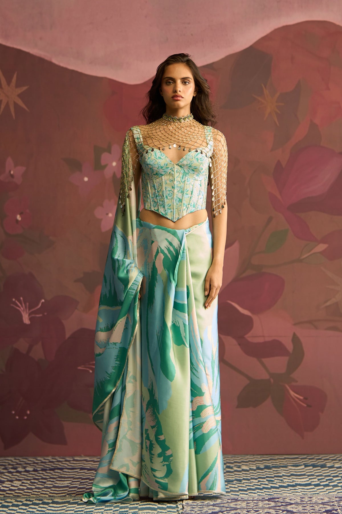 Mint Green Veil Saree
