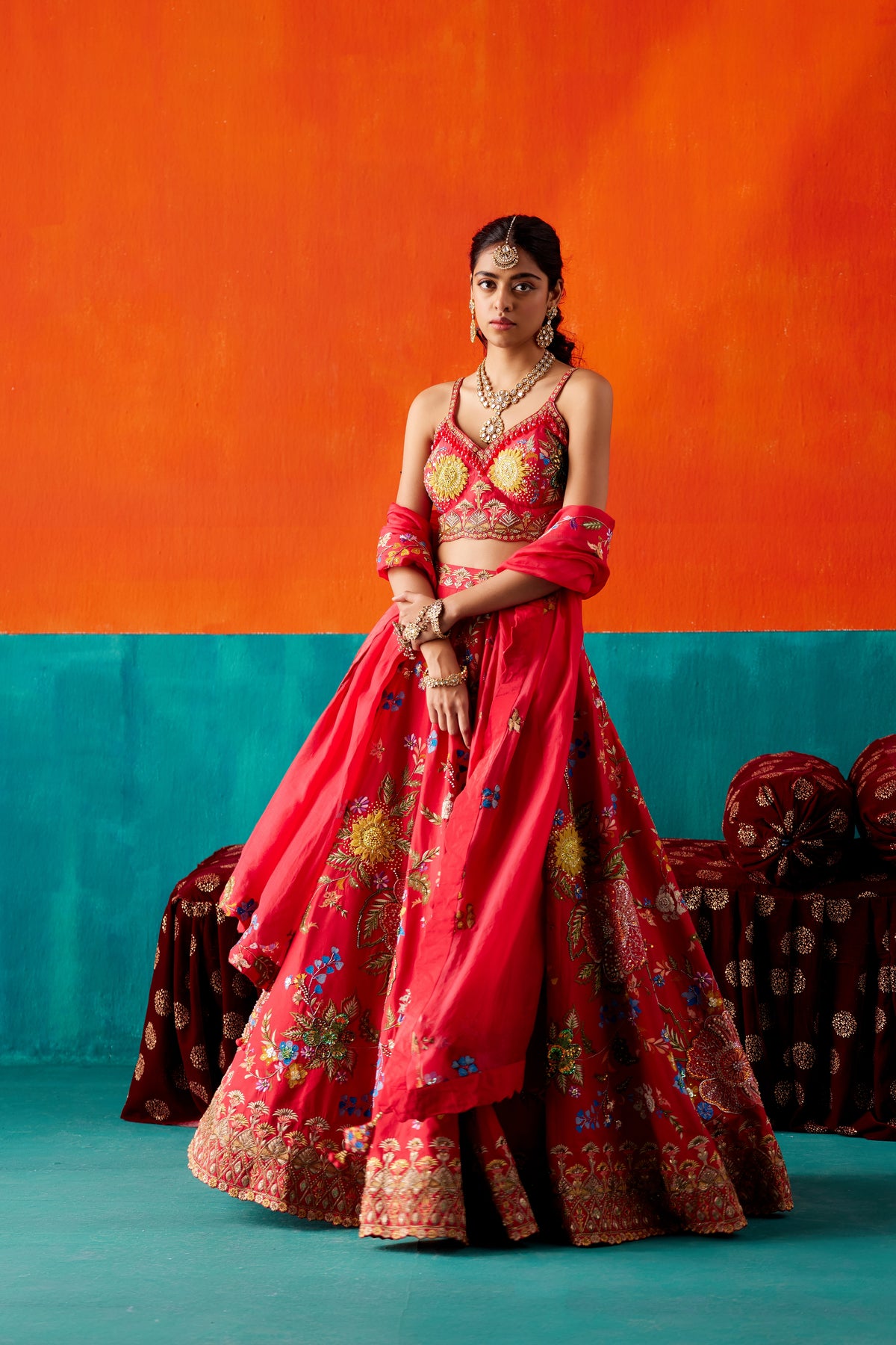 Red Lehenga Set