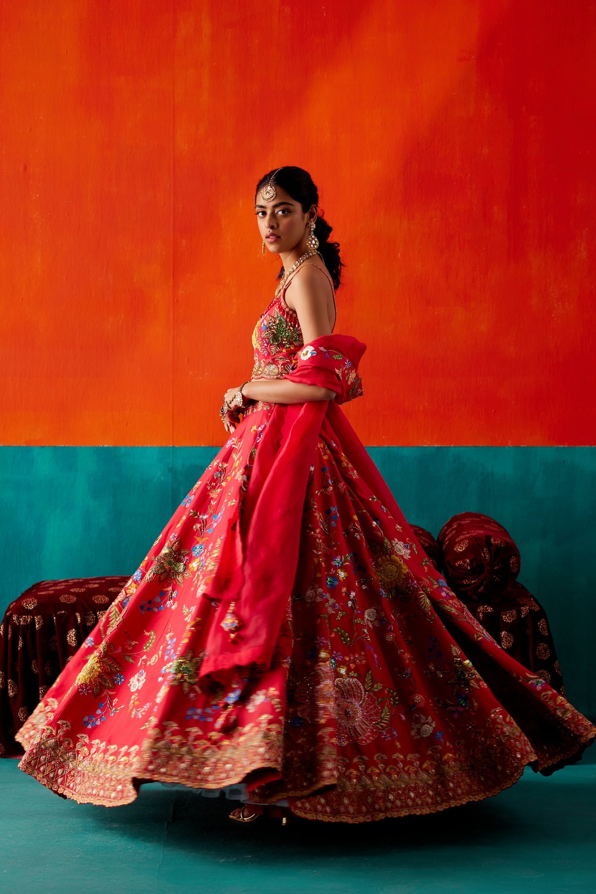 Red Lehenga Set
