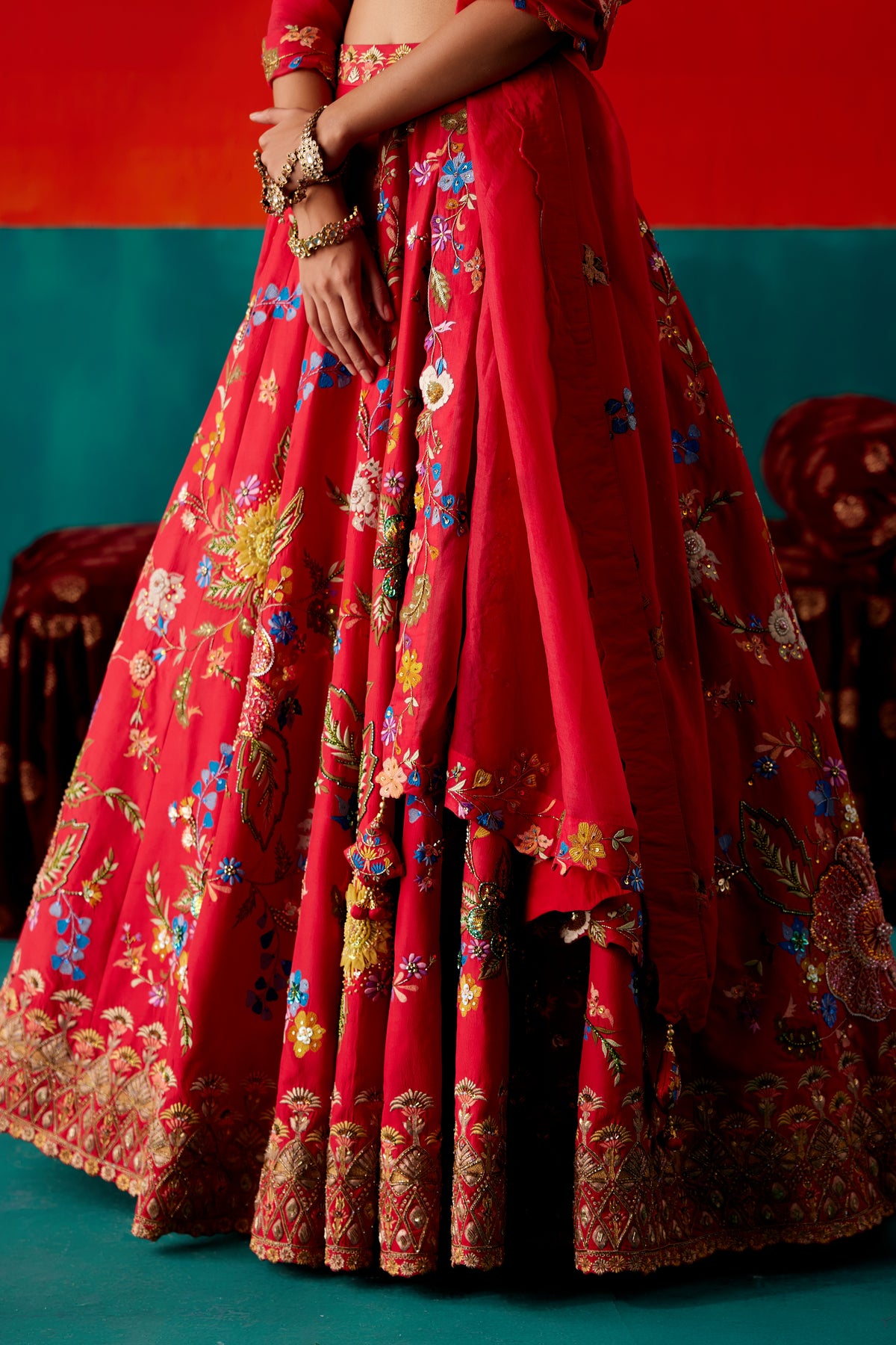 Red Lehenga Set